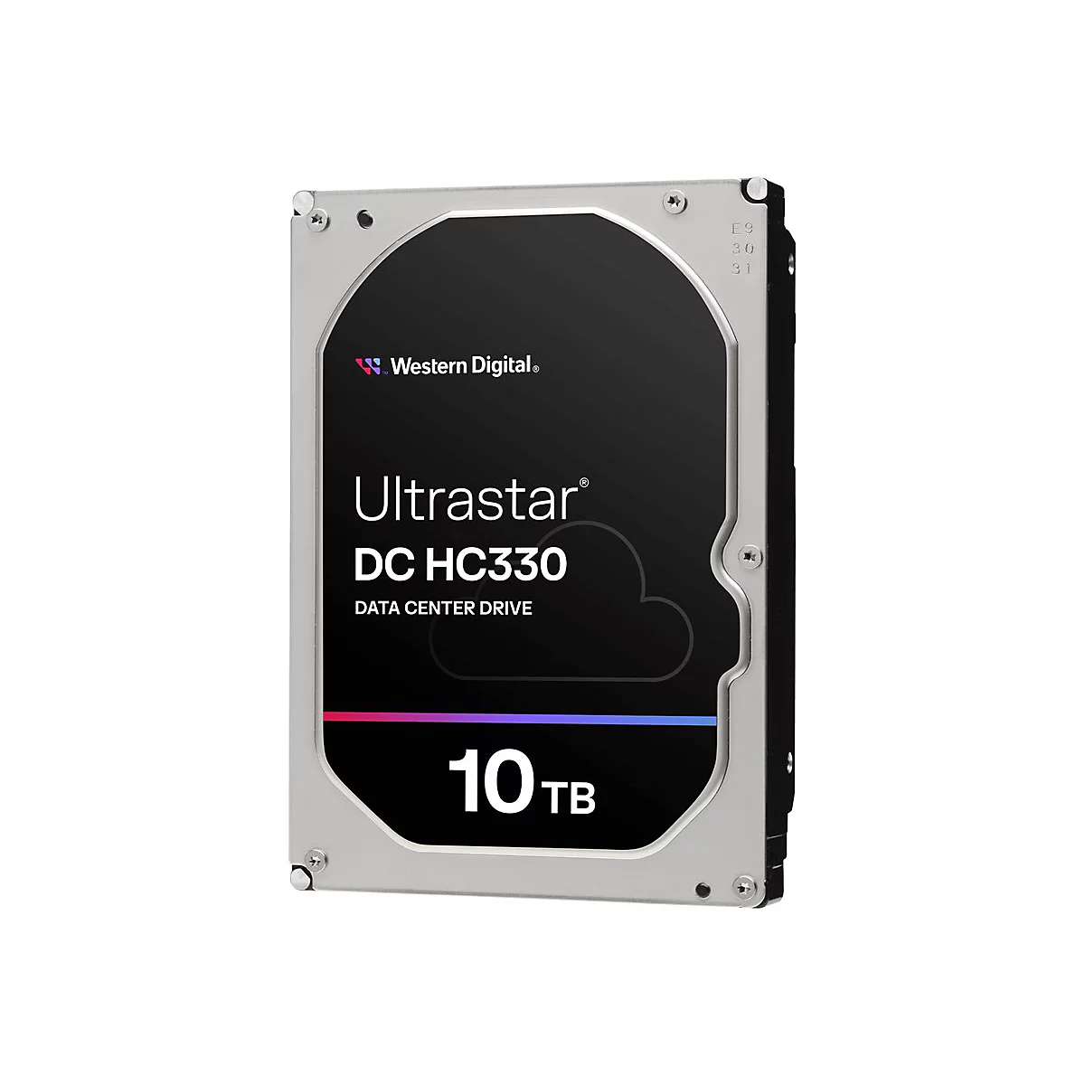 Disque dur Western Digital noir, avec le logo Ultrastar et une capacité de 10 To.