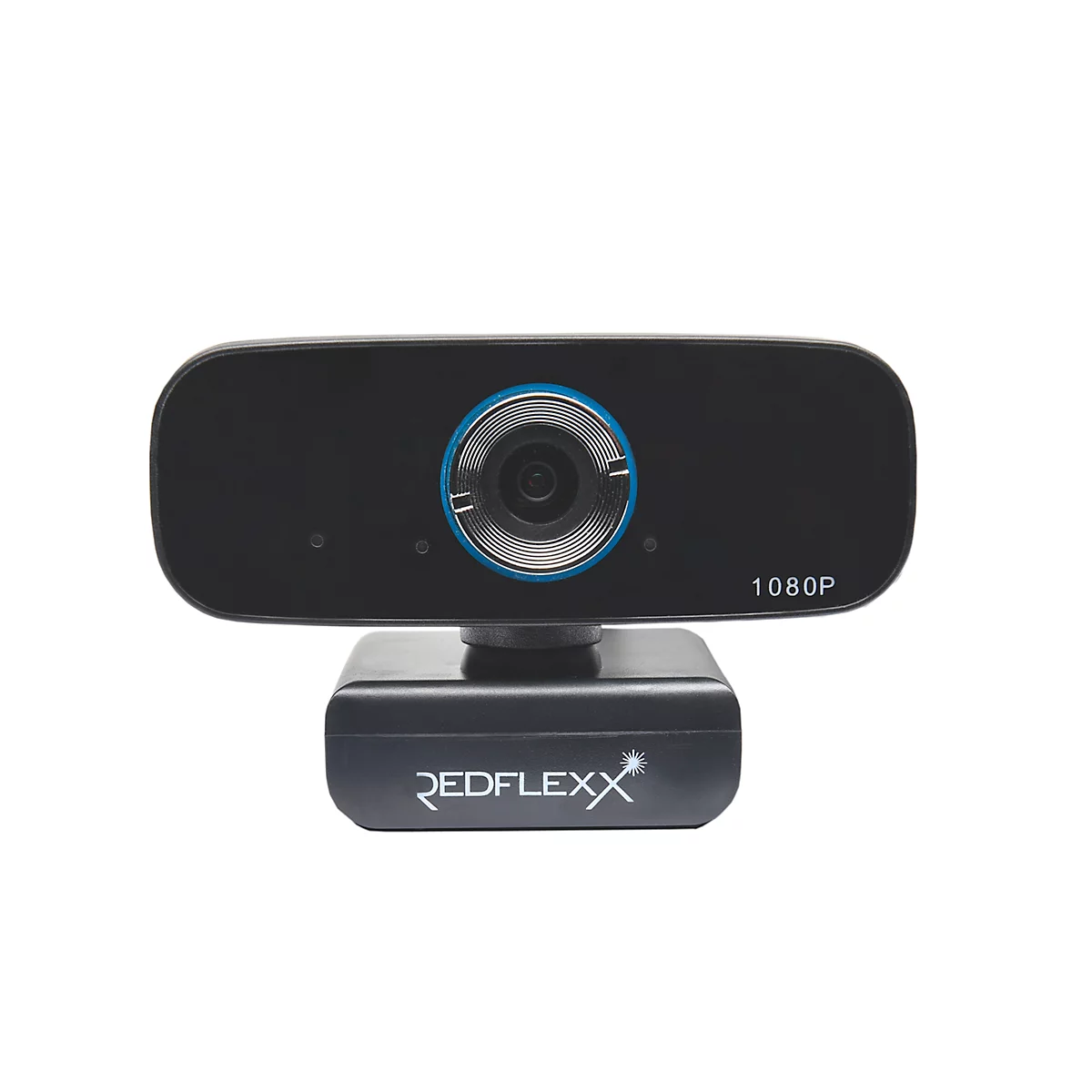 Webcam REDFLEXX REDCAM RC-250, Full HD, 1920 x 1080 px, USB 2.0, 360/90° Panoramagelenk, Videokompression, schwarz