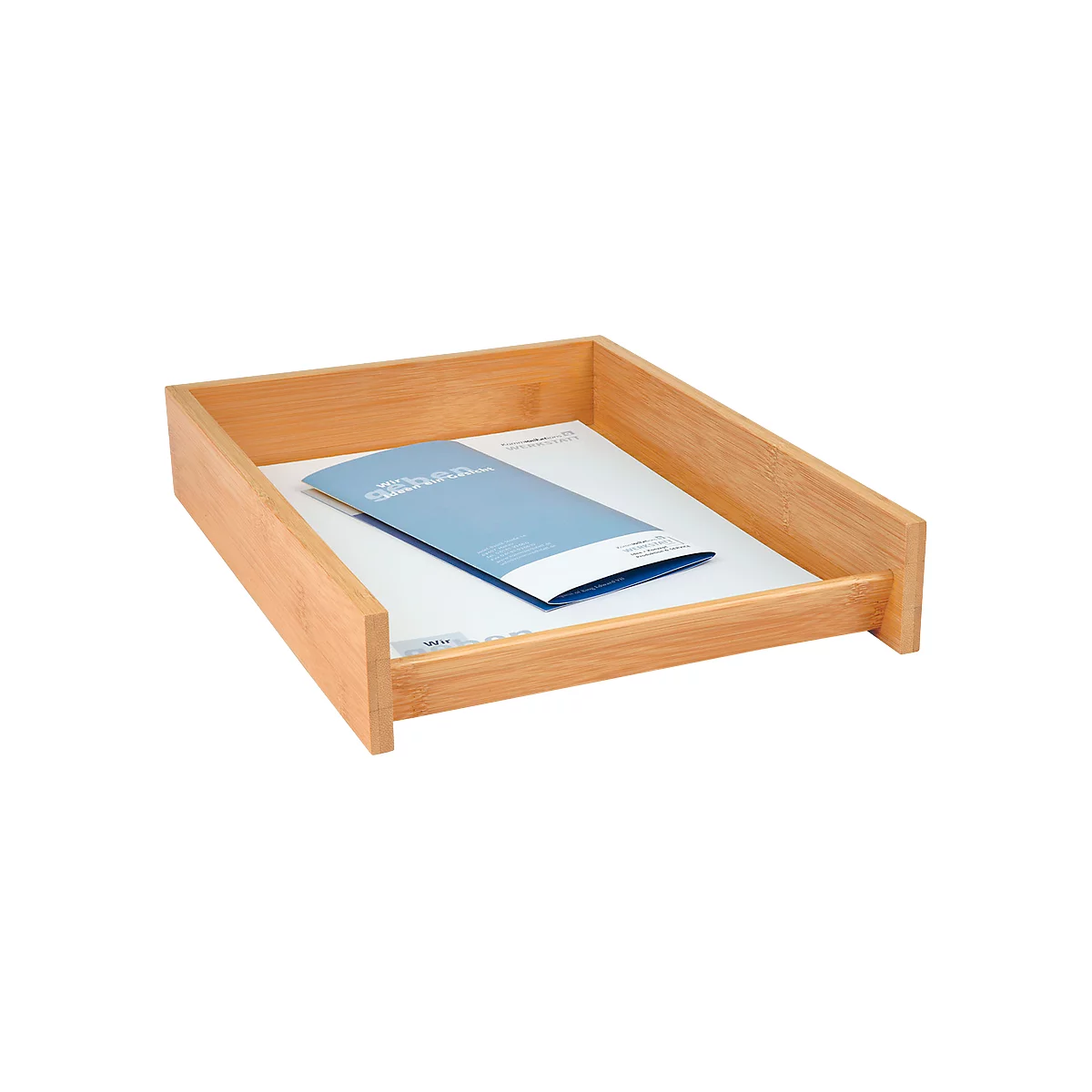 Wedo Briefablage Bambus, DIN A4, stapelbar