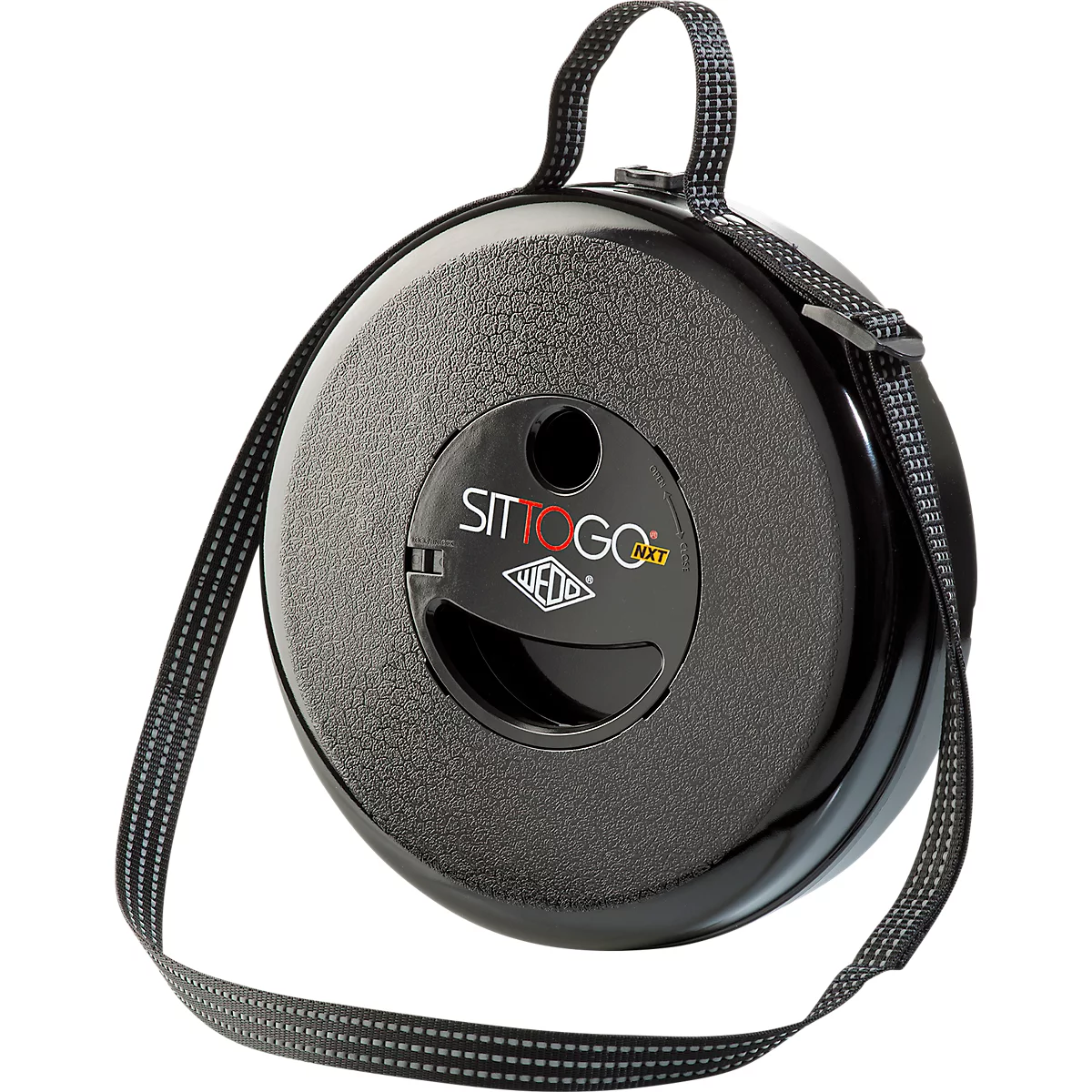 WEDO® SITTOGO®NXT telescopische kruk, opvouwbaar, in hoogte verstelbaar, met schouderriem, tot 150 kg, ABS-kunststof, zwart