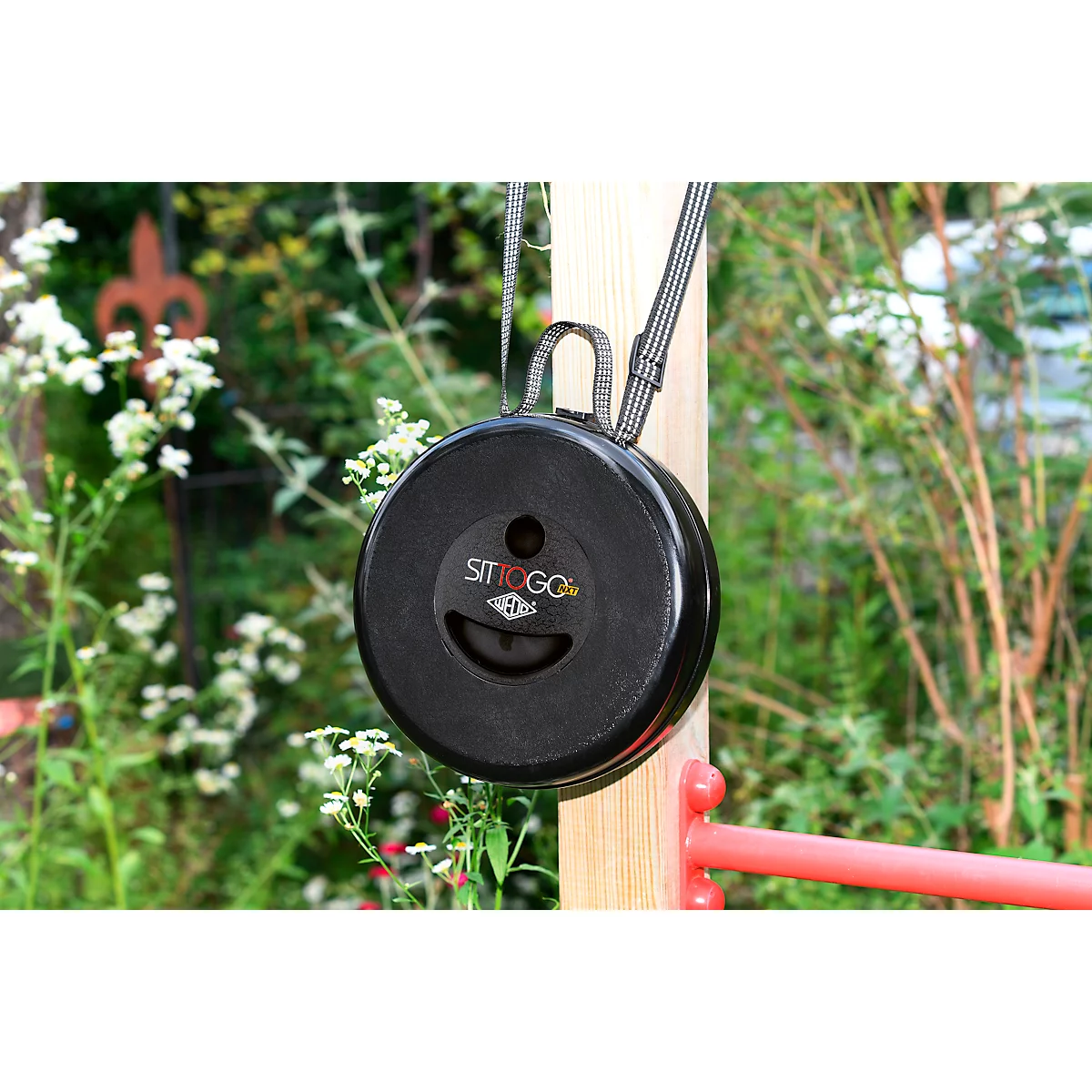 WEDO® SITTOGO®NXT telescopische kruk, opvouwbaar, in hoogte verstelbaar, met schouderriem, tot 150 kg, ABS-kunststof, zwart