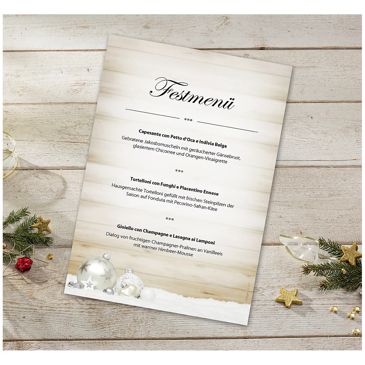 Weihnachts-Motivpapier 'Cozy Christmas', 90g Feinpapier, FSC Mix Credit, Inkjet- & Laserdrucker, 100 Blatt, DIN A4
