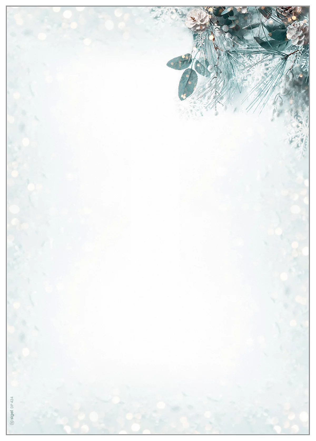 Weihnachts-Motivpapier 'Eucalyptus magic', 90g Feinpapier, FSC Mix Credit, Inkjet- & Laserdrucker, 100 Blatt, DIN A4