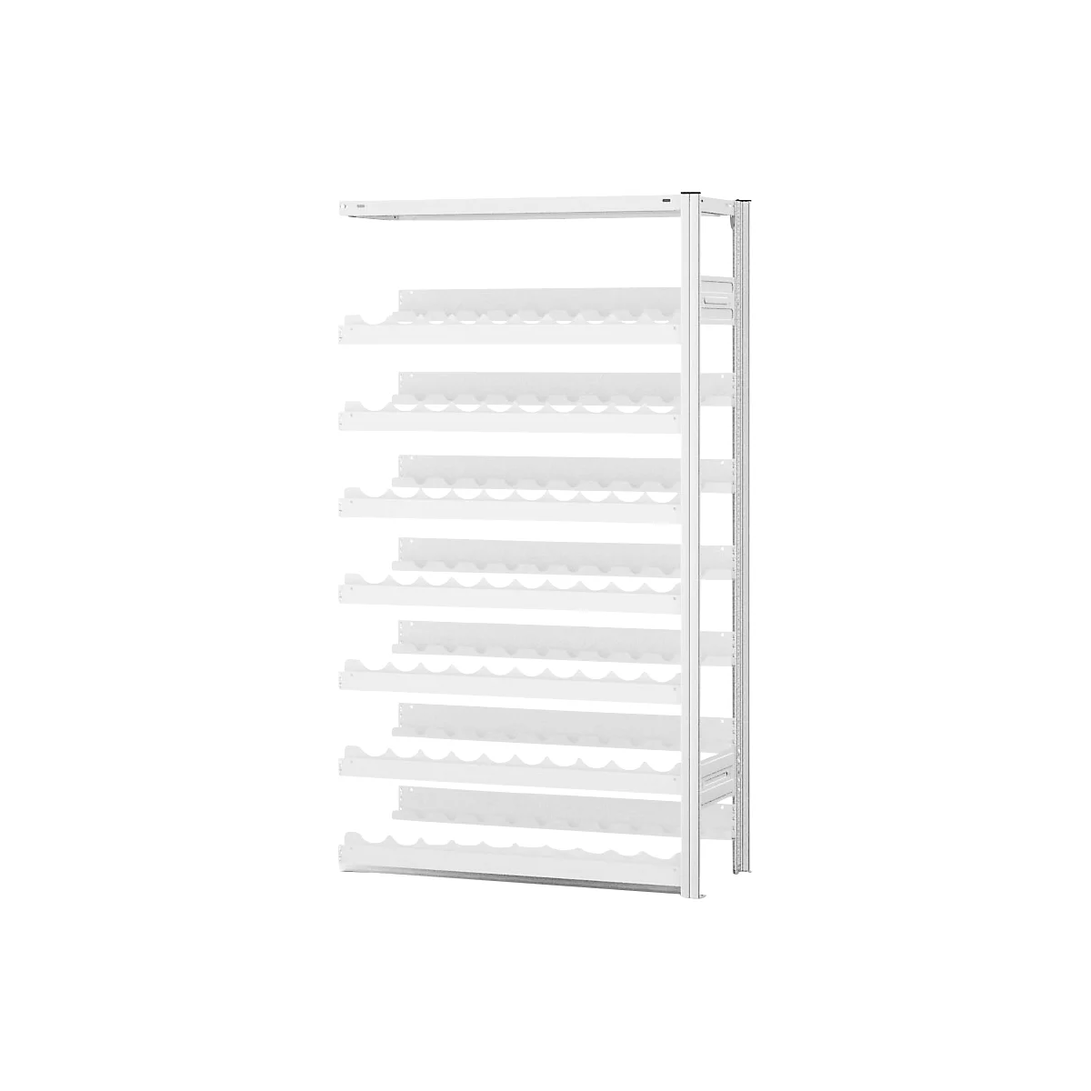 Weinflaschenregal, Anbaufeld, Stecksystem, 7 Einsätze, H 1750 x B 1000 x T 300 mm