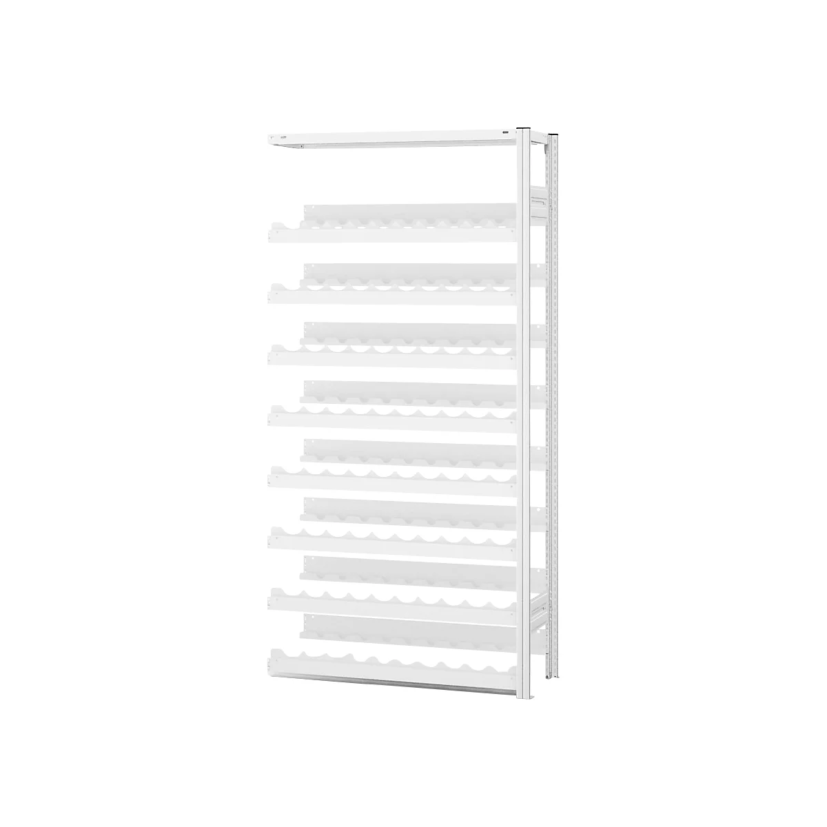 Weinflaschenregal, Anbaufeld, Stecksystem, 8 Einsätze, H 2000 x B 1000 x T 300 mm
