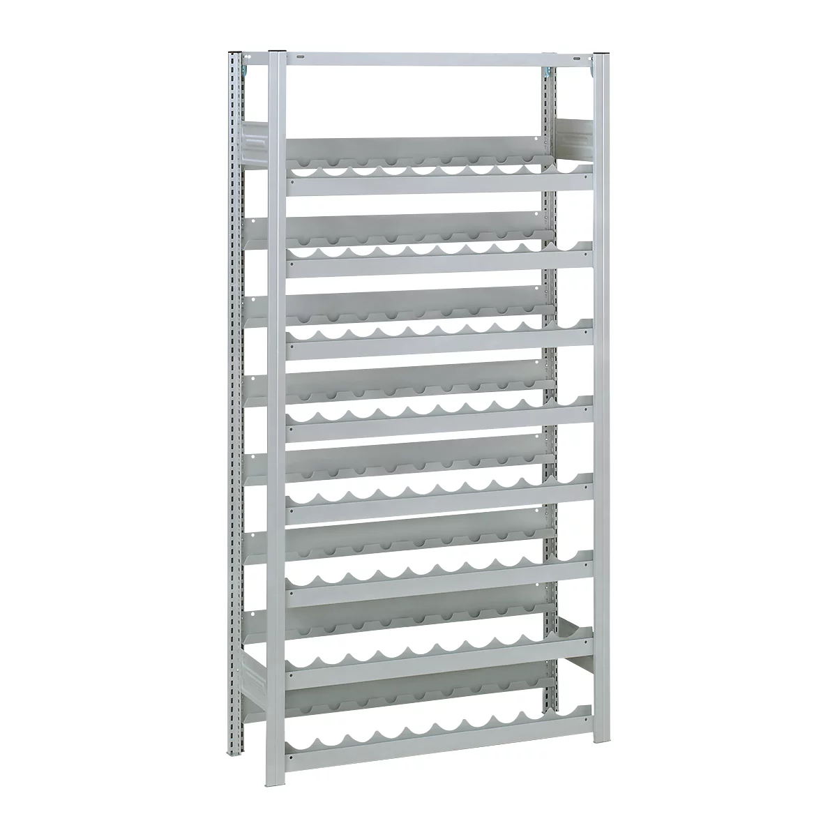 Weinflaschenregal, Grundfeld, Stecksystem, 8 Einsätze, 2000 x 1000 x 300 mm