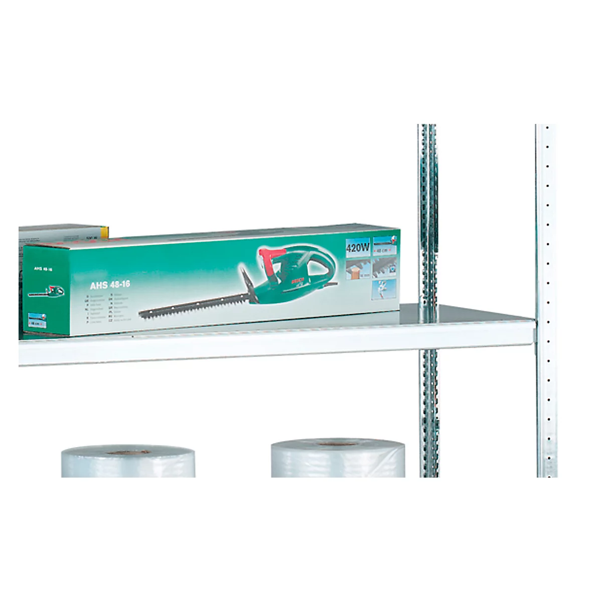 Weitspannregal Zusatzebene WS2000 - B1500 x T800 mm, mit Stahlböden