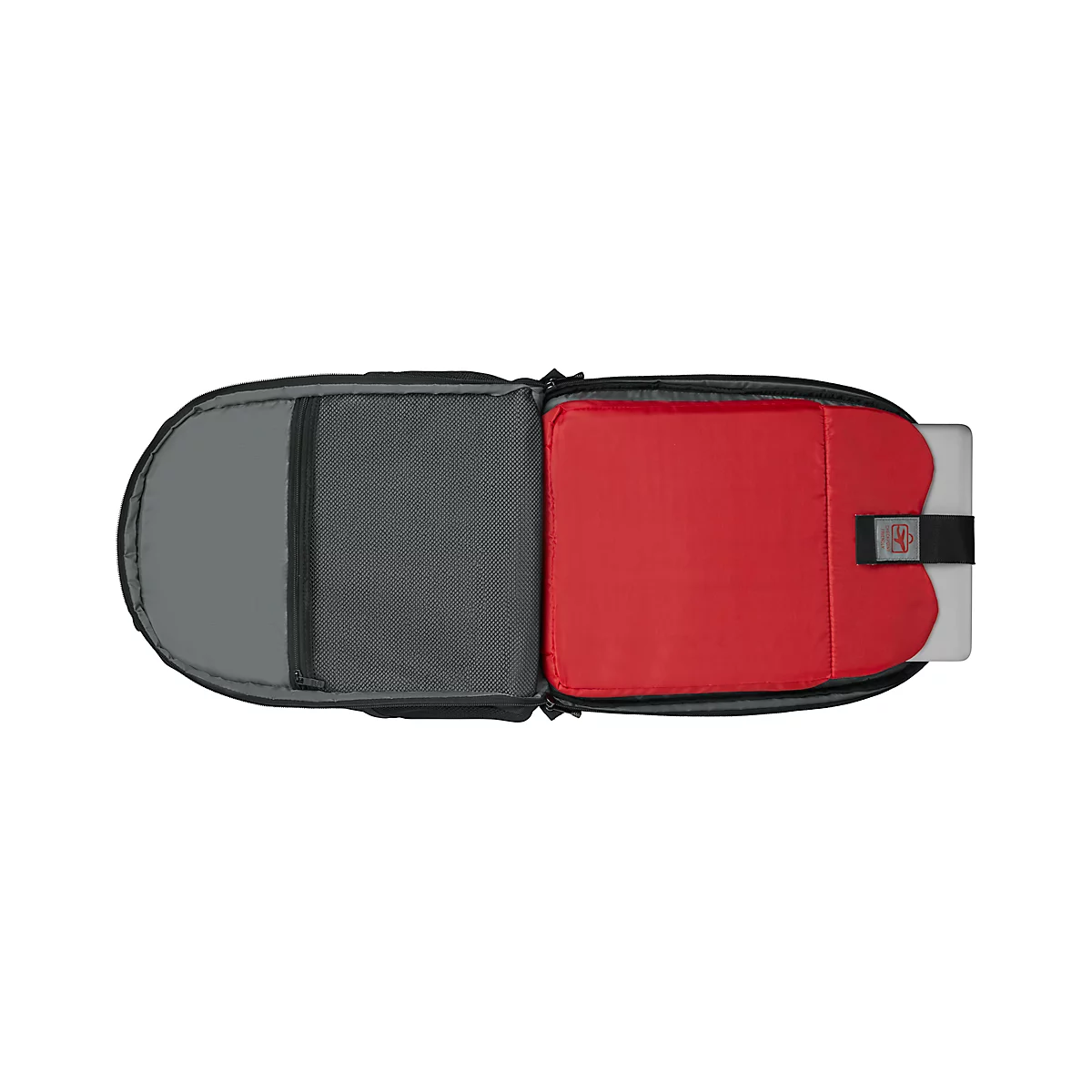 Wenger Legacy laptoprugzak, 21 l, voor laptops tot 16', laptopvak, organiser, L 250 x B 350 x H 450 mm, 80% polyester, 20% nylon, zwart/grijs