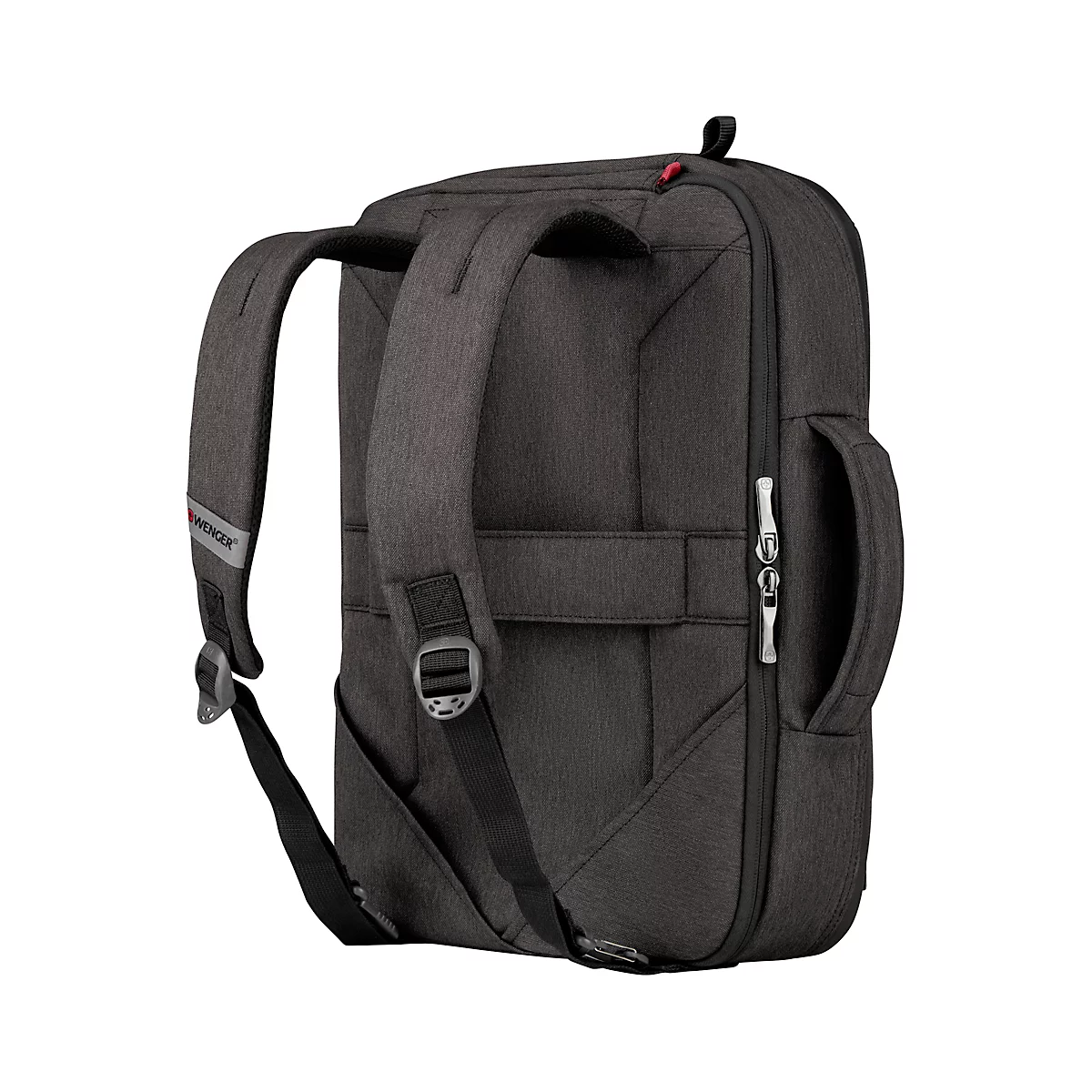 Wenger MX Commute laptoptas, 20 l, voor laptops tot 16', laptop-tabletvak, kan als rugzak worden gebruikt, l 170 x b 440 x h 330 mm, polyester, grijs