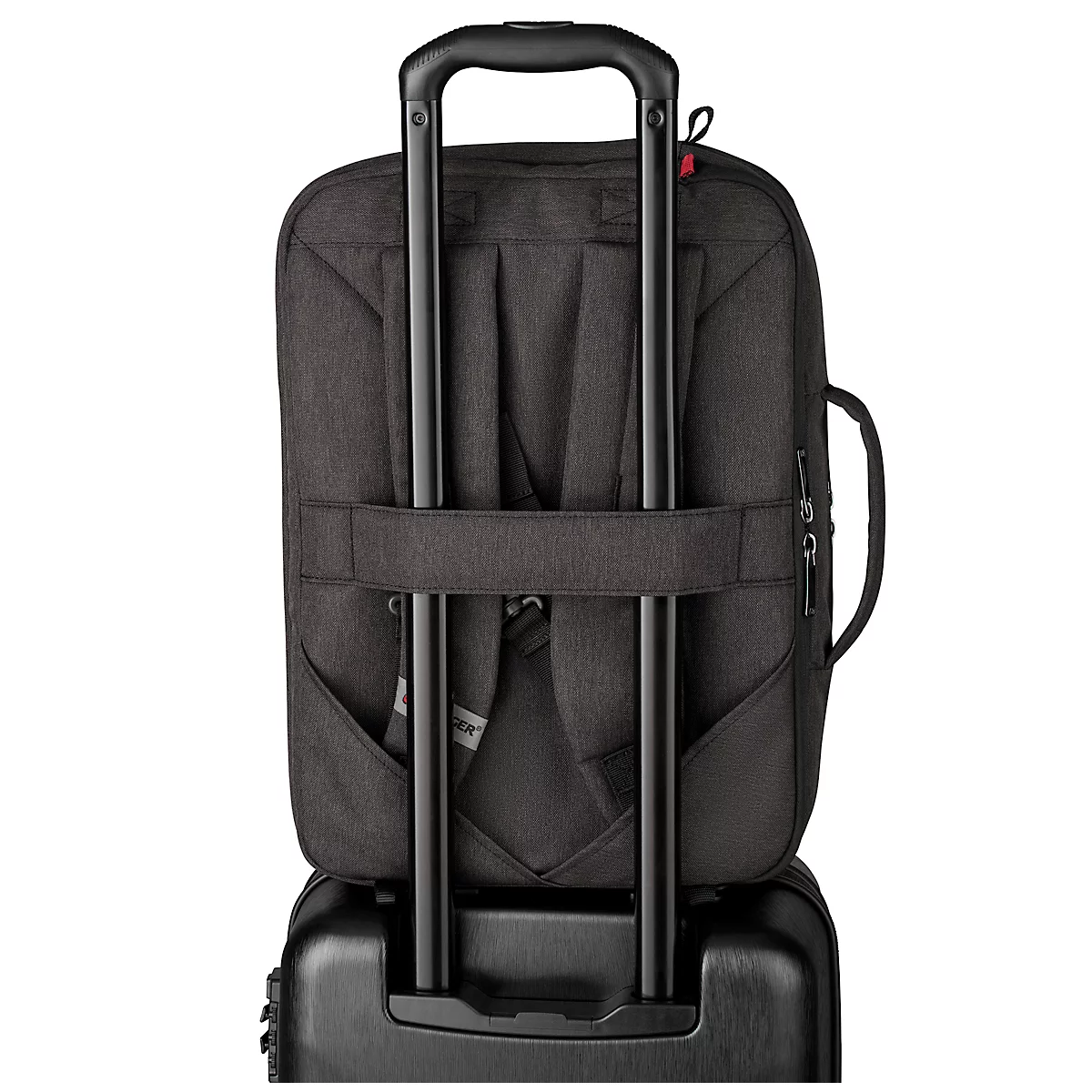 Wenger MX Commute laptoptas, 20 l, voor laptops tot 16', laptop-tabletvak, kan als rugzak worden gebruikt, l 170 x b 440 x h 330 mm, polyester, grijs