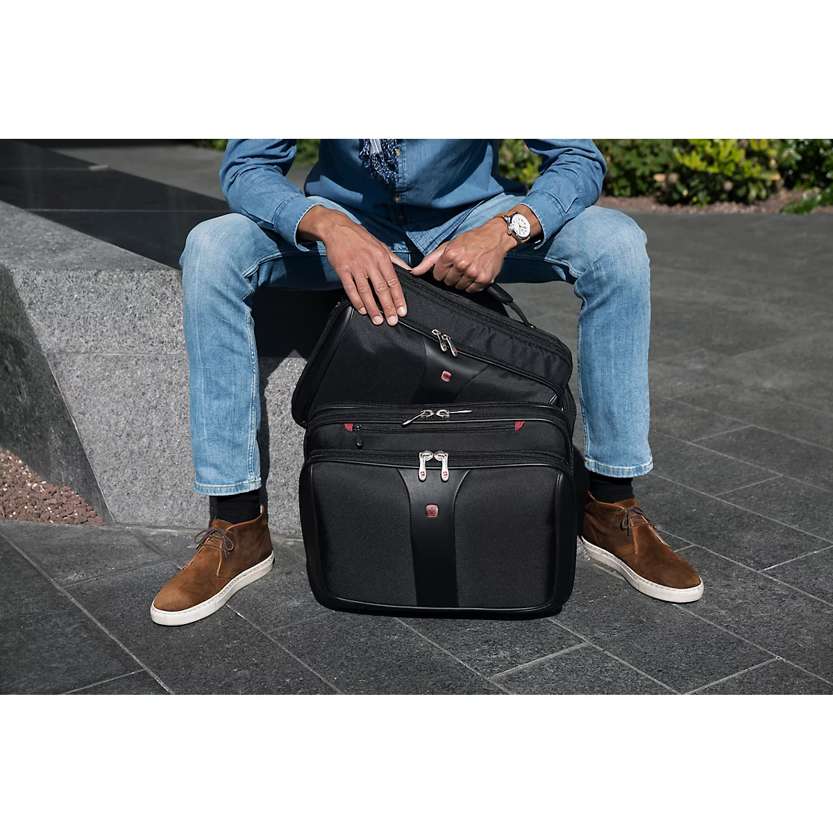 Wenger Patriot roltas, 25 l, voor laptops tot 15,6', laptopvak, organiser, trolleysluiting, l 310 x b 430 x h 410 mm, polyester, zwart