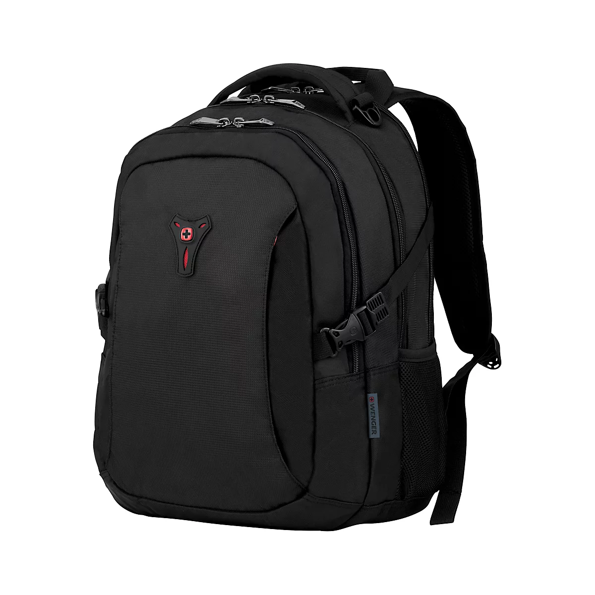 Wenger Sidebar laptop rugzak, 26 l, voor laptops tot 16' &amp; tablets tot 10', laptop &amp; tablet vak, organiser, L 260 B 370 x H 450 mm, polyester, grijs