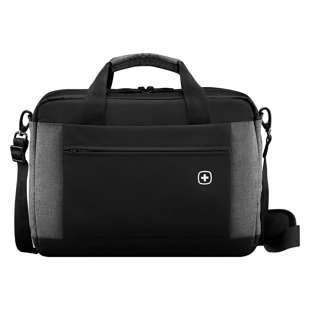 Wenger Underground laptoptas, laptop tot 16', laptop- &amp; tabletvak, organiser, snelkoffer, B 430 x H 310 x L 90 mm, 9 l, polyester, zwart/grijs