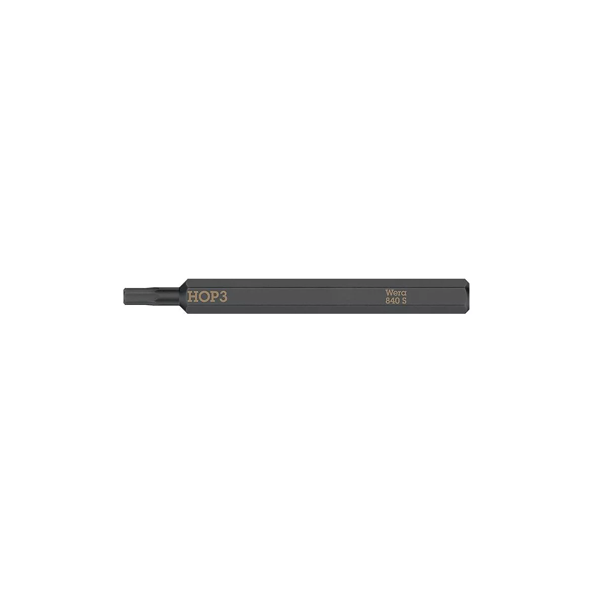 WERA Bit 840 S Hex-Plus, 3,0 x 70 mm, DIN ISO 1173, extra zähhart, f√ºr Innensechskant-Schrauben, 1/4 Zoll Antrieb, 5 Stück