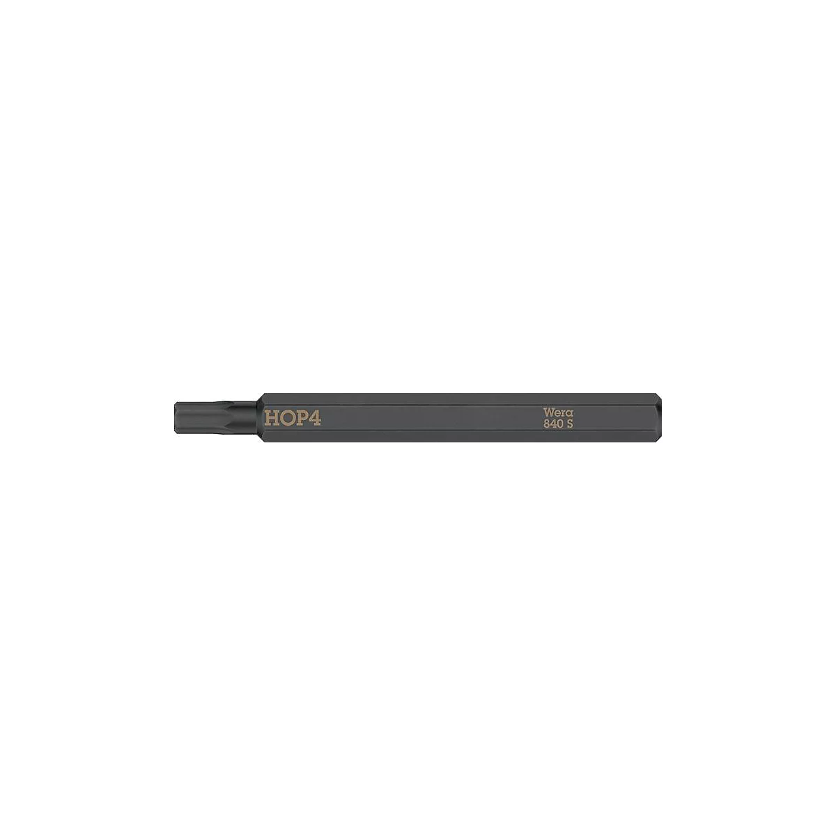 WERA Bit 840 S Hex-Plus, 4,0 x 70 mm, extra zähhart, DIN ISO 1173 C6.3/E6.3, f√ºr Schlagschrauber, 5 Stück