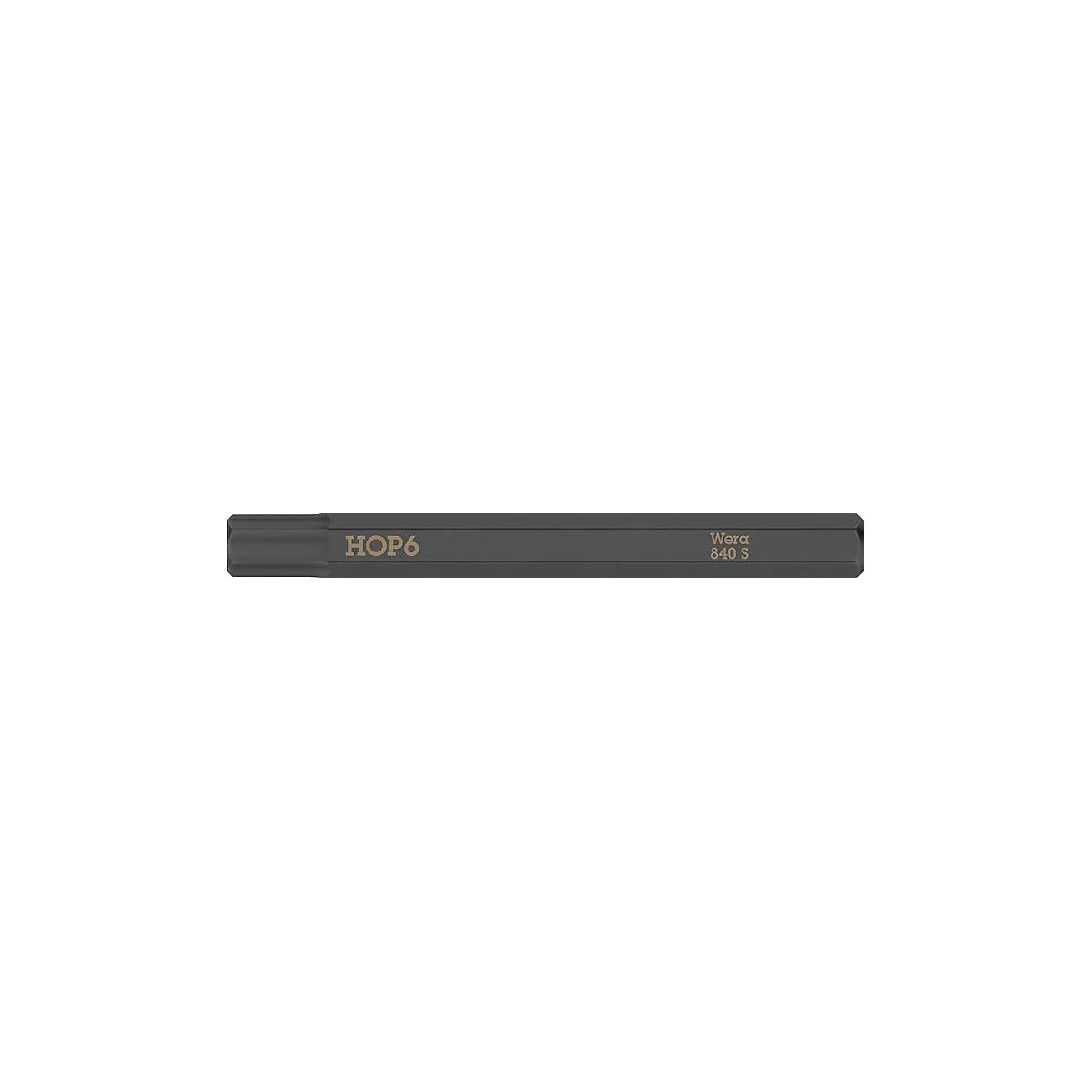 WERA Bit 840 S Hex-Plus, 6,0 x 70 mm, extra zähhart, 1/4 Zoll Antrieb, f√ºr Innensechskant-Schrauben, 5 Stück
