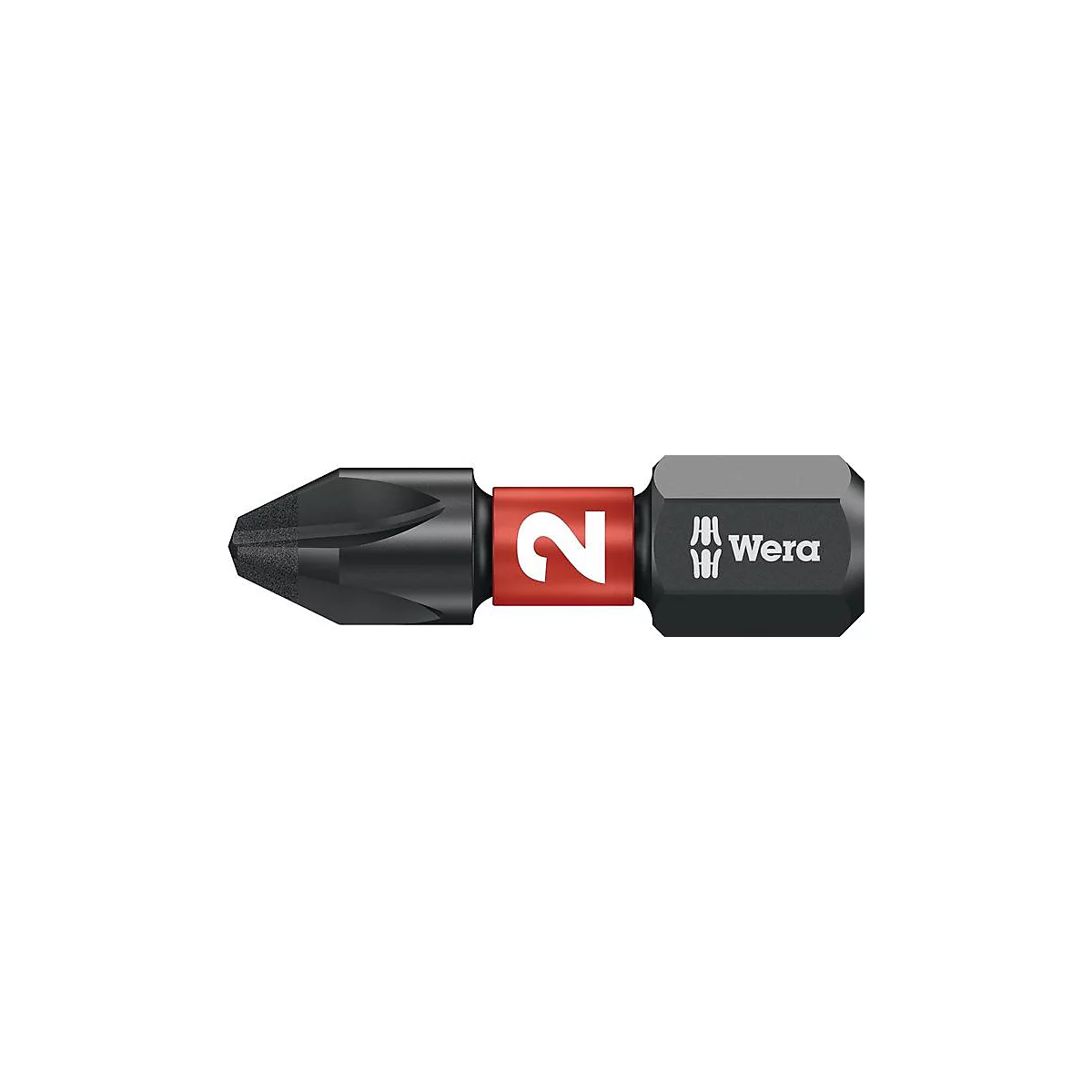WERA bit 851/1 IMP DC PH2, L 25 mm, 1/4 inch C6.3, met diamant bekleed, slagpin, 10 stuks