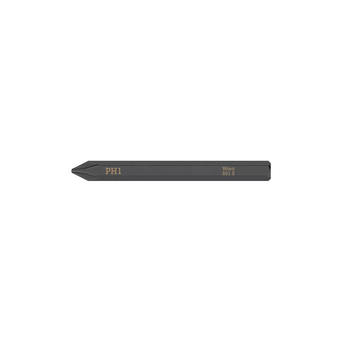 WERA Bit 851 S PH 1x70 mm, extra zähhart, 1/4 Zoll Antrieb, DIN ISO 1173, f√ºr Kreuzschlitzschrauben, 5 Stück
