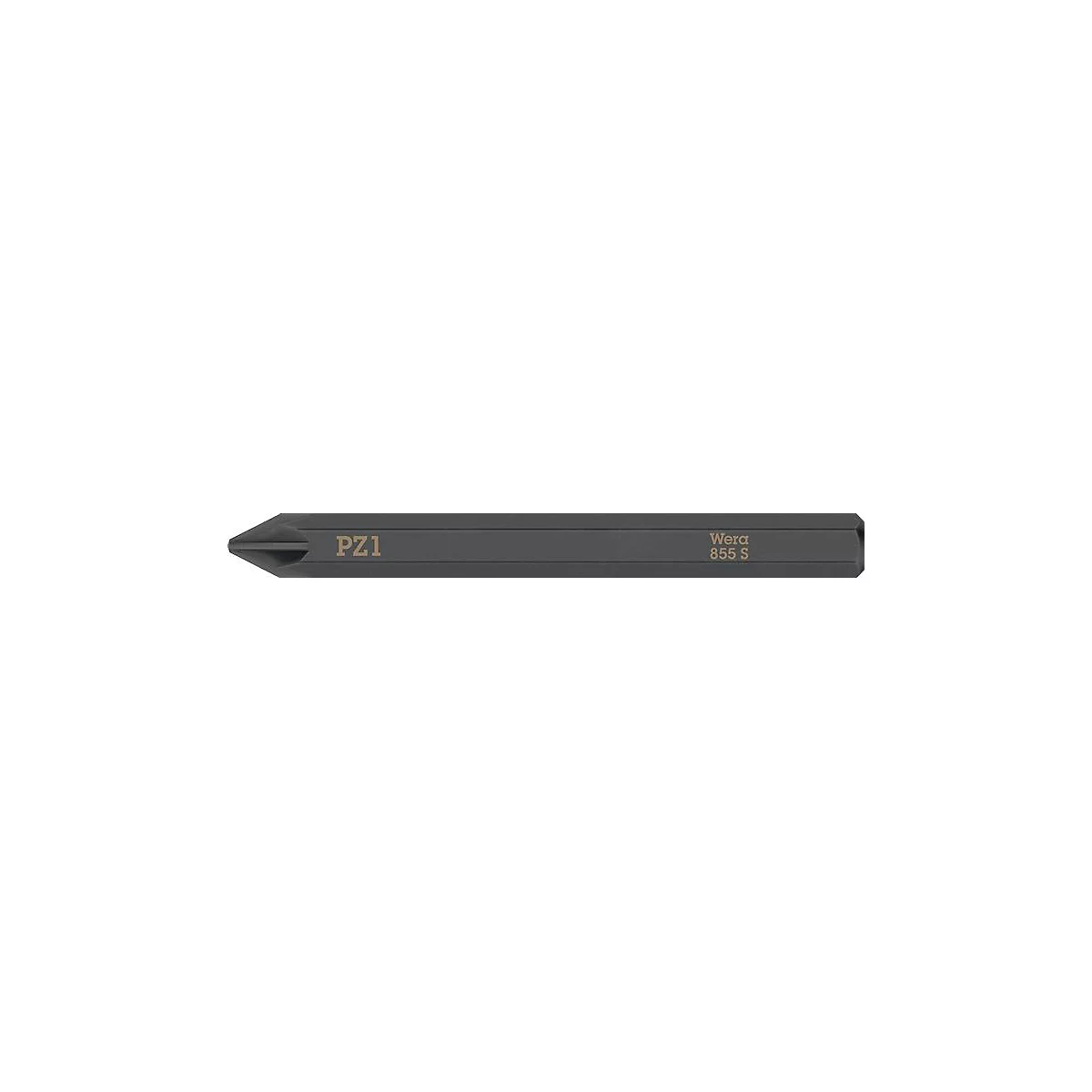 WERA Bit 855 S PZ 1, f√ºr Schlagschrauber, 1/4" Antrieb, Länge 70 mm, extra zähhart, DIN ISO 1173, 5 Stück