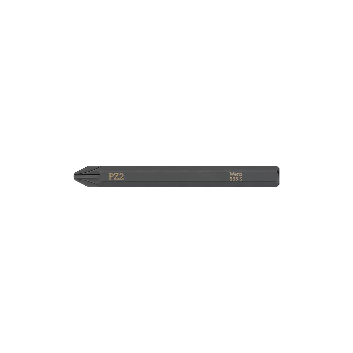 WERA Bit 855 S PZ 2, 70 mm Länge, 1/4 Zoll Antrieb, extra zähhart, DIN ISO 1173, 5 Stück