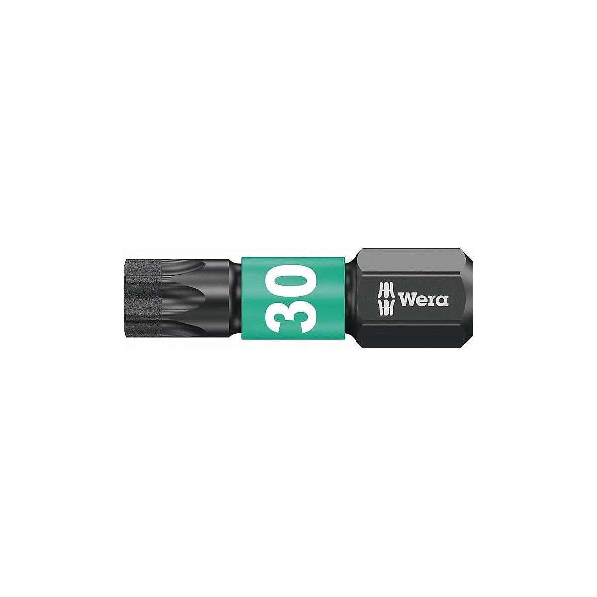 WERA Bit 867/1 IMP DC T30, L 25 mm, 1/4 inch C6.3, slagpin diamant gecoat, 10 stuks