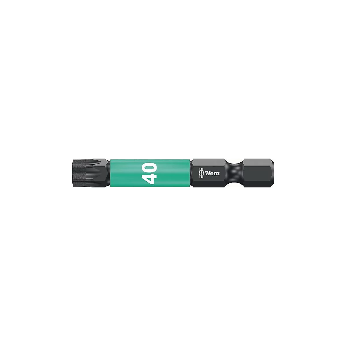 WERA Bit 867/4 IMP DC T40, L 50 mm, 1/4 Zoll E6,3, diamantbeschichtet, Impaktor-Set mit 5 Bits