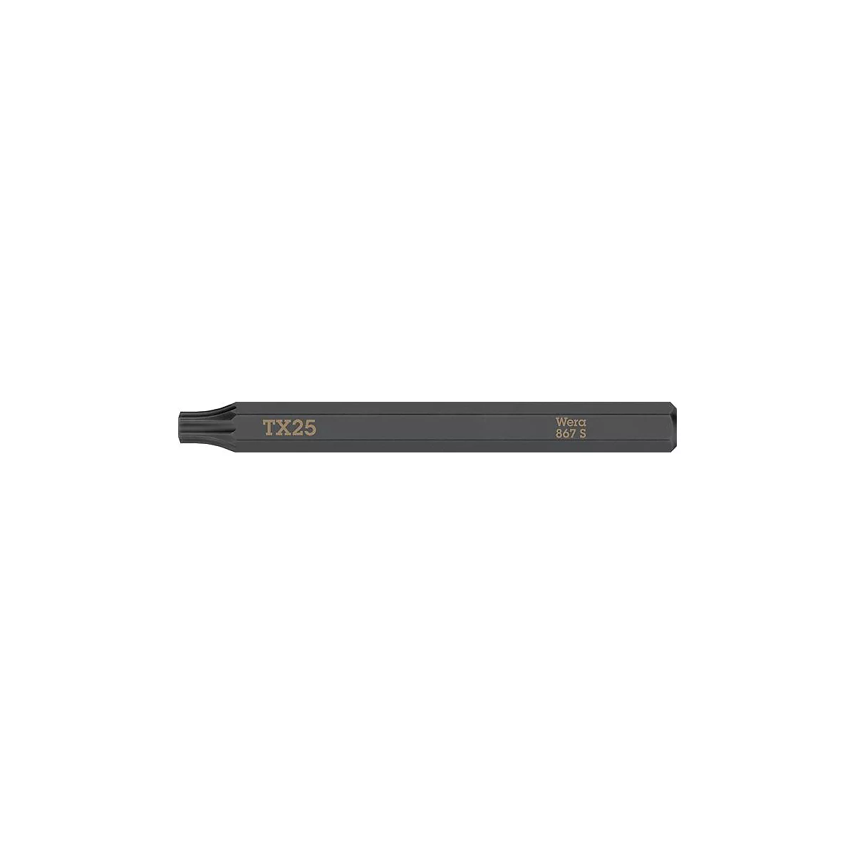 WERA Bit 867 S Sternprofil, Gr√∂√üe 25, Länge 70 mm, 1/4 Zoll Antrieb, extra zähhart, DIN ISO 1173, 5 Stück