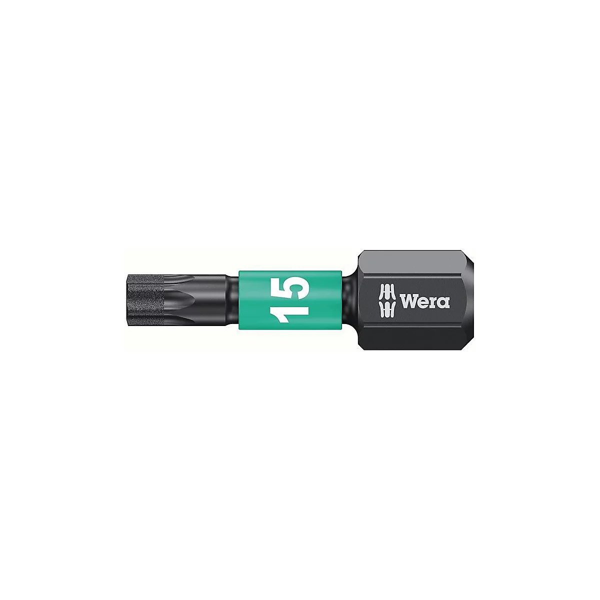 WERA Bit IMPAKTOR 5057623001, T15, L 25 mm, 1/4 inch C6.3, gediamanteerd, voor slagschroevendraaiers, 10 stuks
