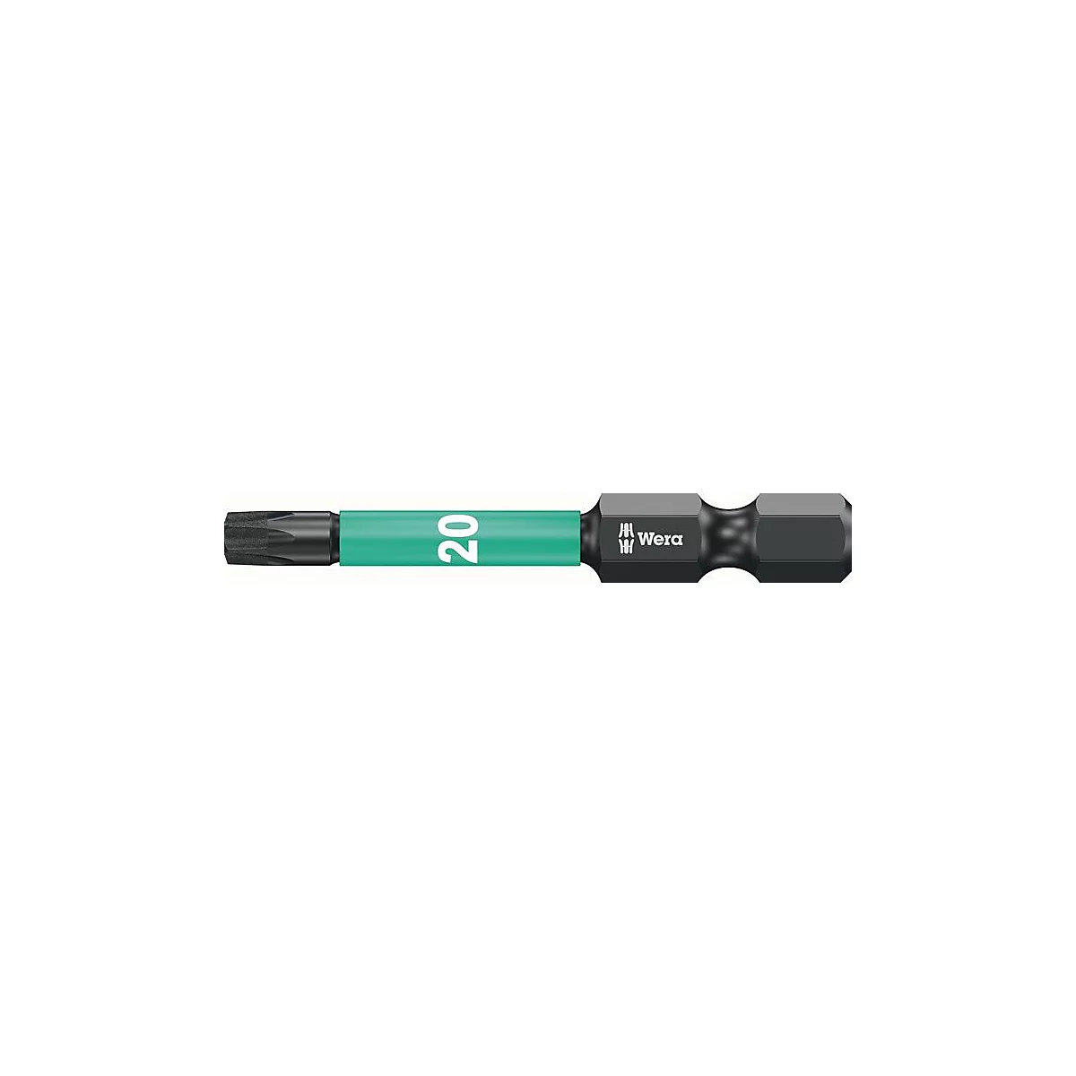 WERA Bit IMPAKTOR DC 5057664001, T20, L 50 mm, 1/4 Zoll E6,3, diamantbeschichtet, 5 Stück