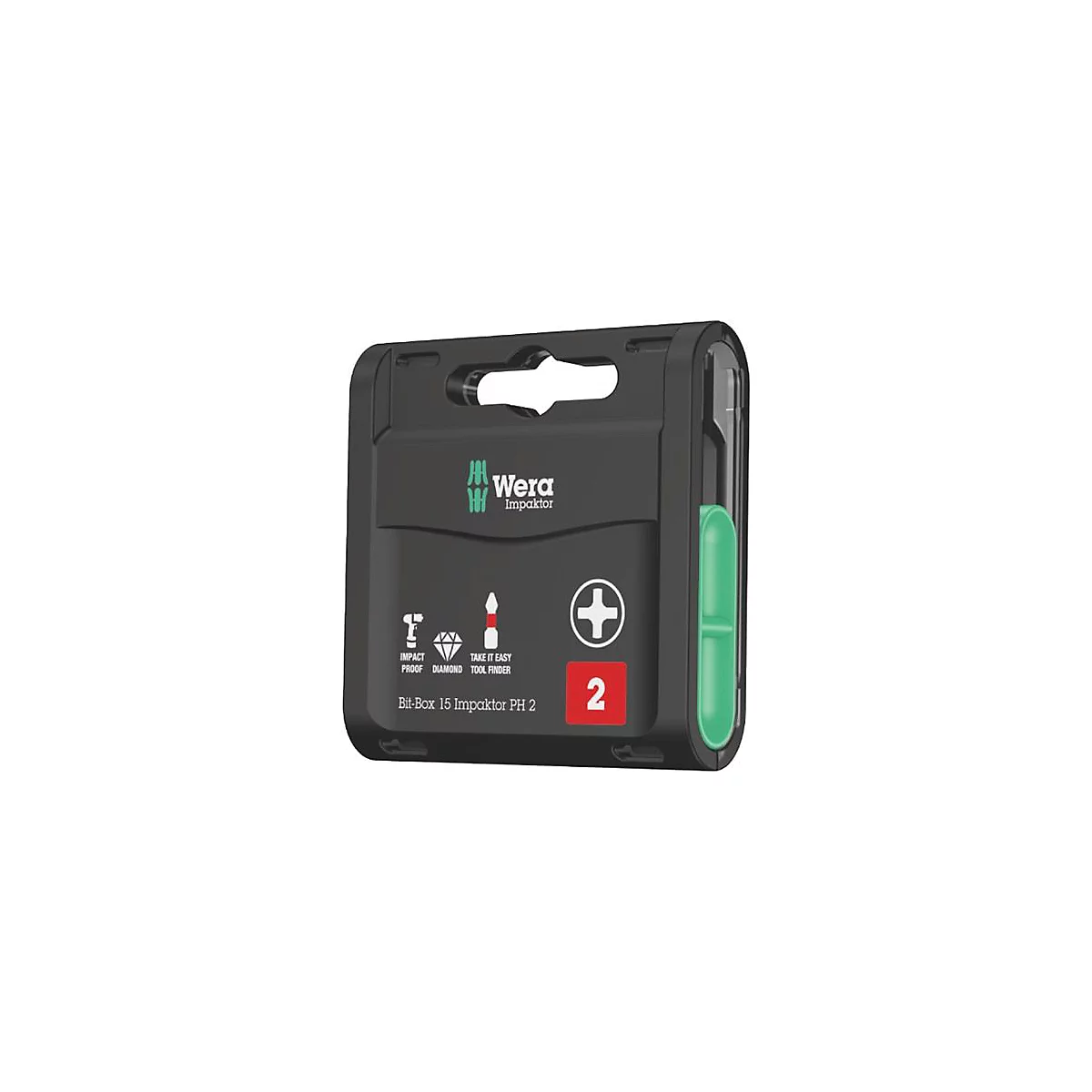 Wera Bitsatz IMPAKTOR Diamond T 20, Aufbew. Slimcase, 15-teilig, B 68 x T 75 x H 20 mm
