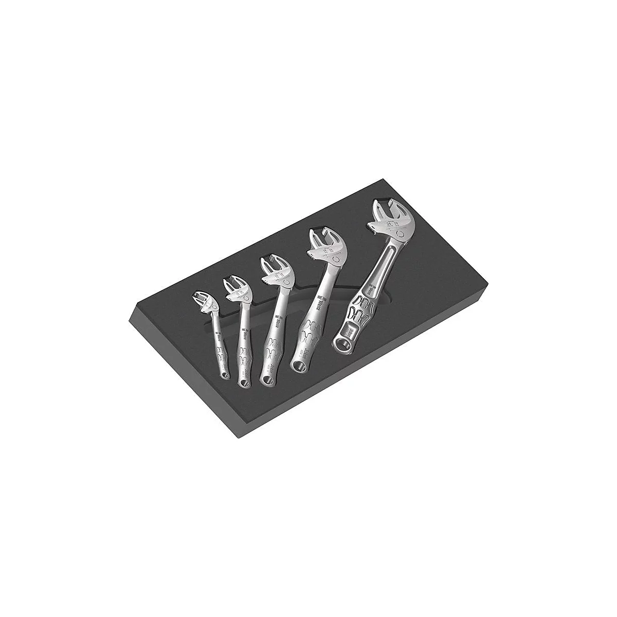 WERA gereedschapmodule 9732, 5-delig, schuiminzet, water- en olieafstotend, B x H x D 172 x 35 x 392 mm