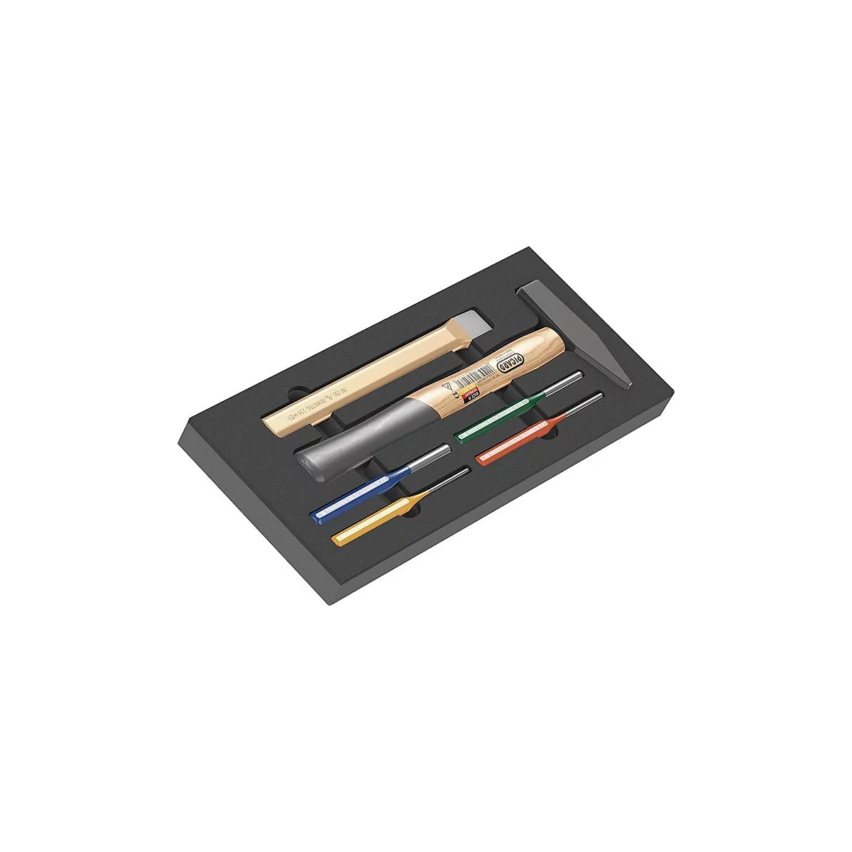 WERA gereedschapmodule 9782, 6-delig, schuiminzet, water- &amp; olieafstotend, B 185 x H 55 x D 405 mm