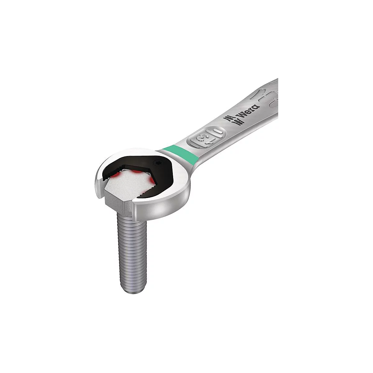 WERA Joker combinatiesleutelset, 4-delig, AF 10-19 mm, recht, gelegeerd gereedschapsstaal, mat verchroomd