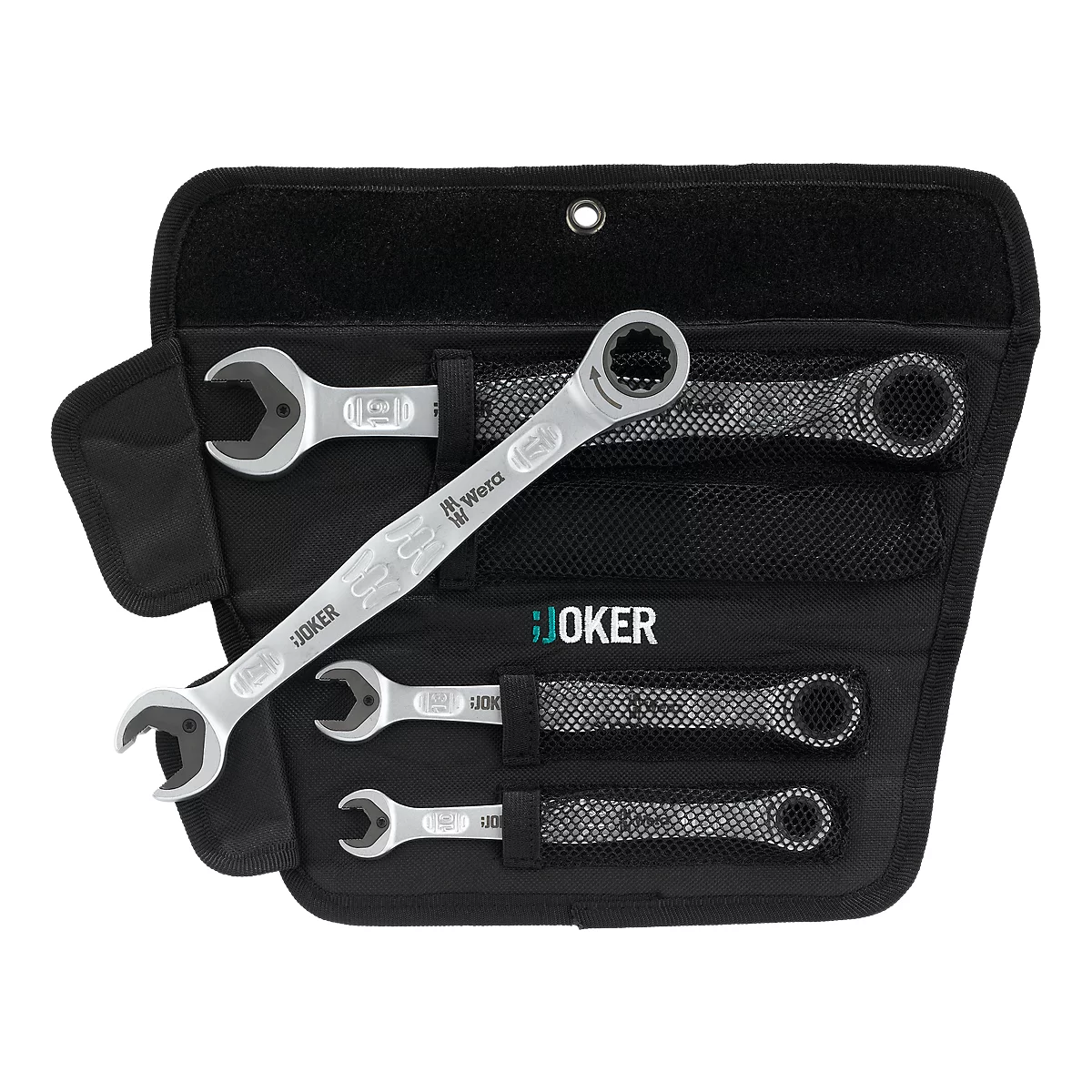 WERA Maulringratschenschlüssel JOKER, Satz 4-tlg., in Rolltasche