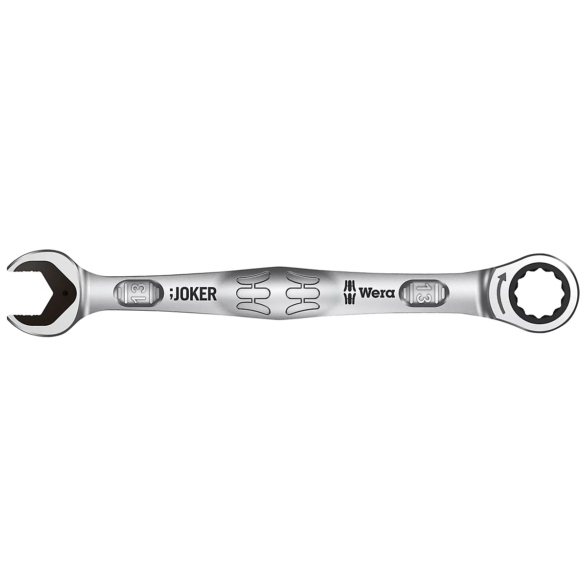 Silver Wera Joker wrench. The shaft reads "Joker" and "Wera".