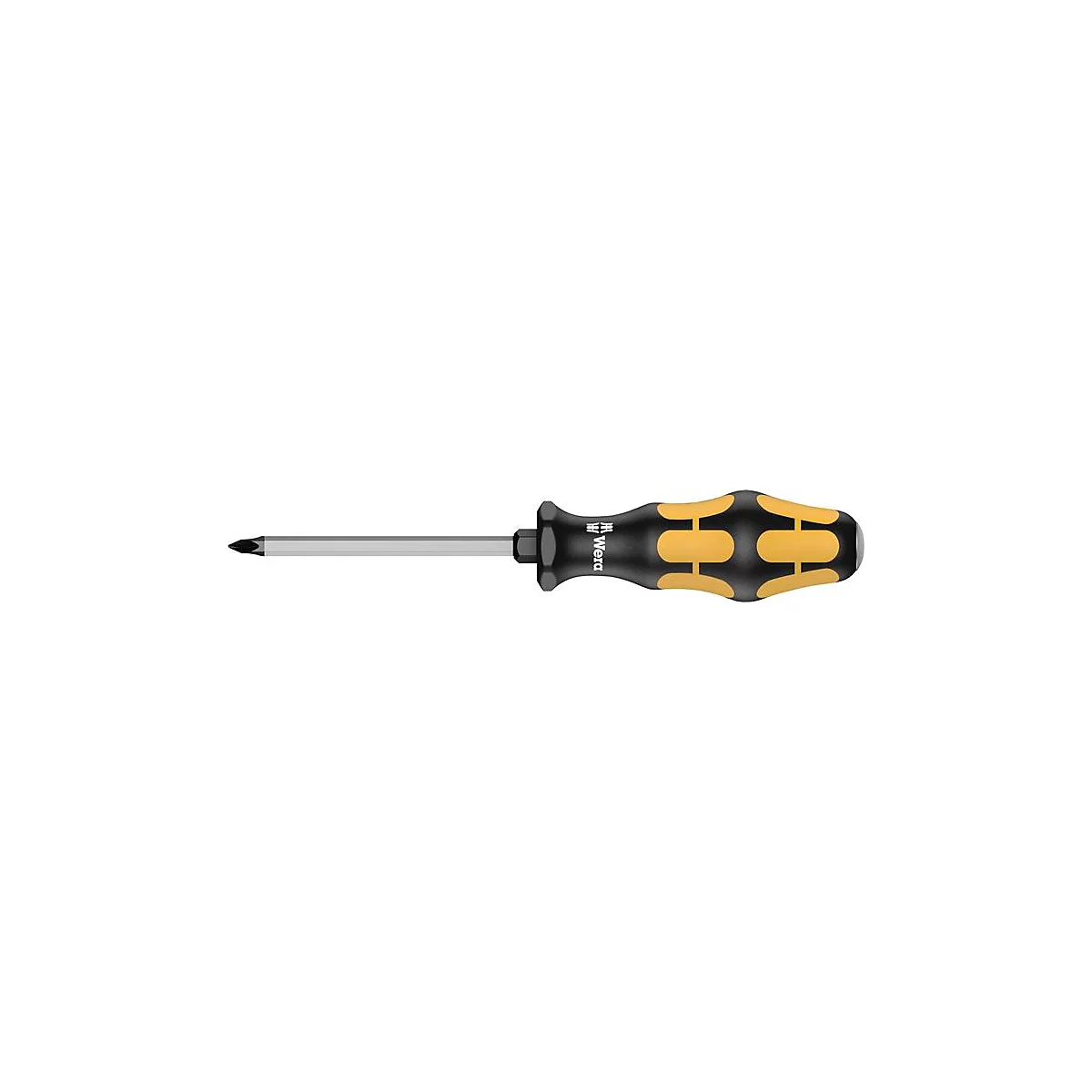 WERA-schroevendraaier 918 SPZ, maat PZD 1, klinglengte 80 mm, 2C-handgreep, zeskant, slagkap