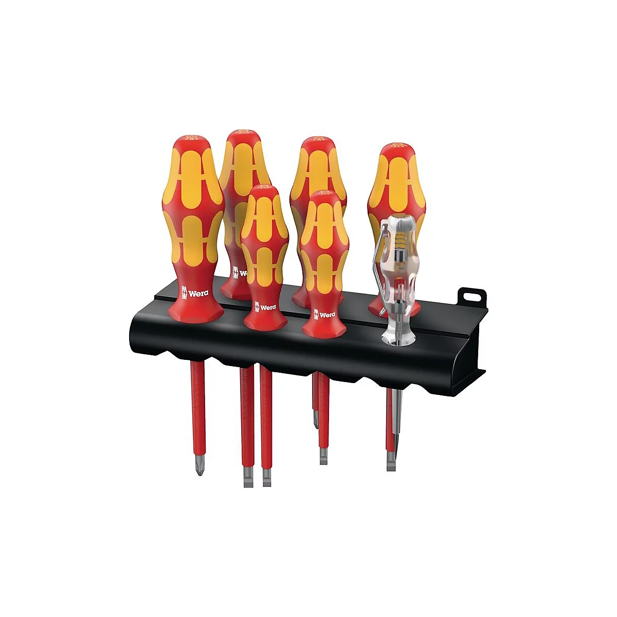 WERA VDE-schroevendraaierset 160 i/165 i/7, 7-delig, sleuf/PZD, IEC 60900, laserpunt, geïsoleerd tot 1000 V