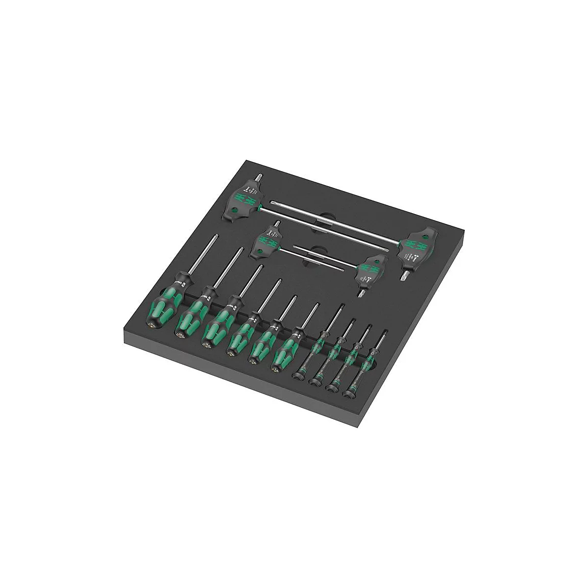 WERA Werkzeugmodul 9712, Sternprofil HF Schraubendreher Set, 14-teilig, Schaumstoffeinlage, B 360 x H 60 x T 405 mm