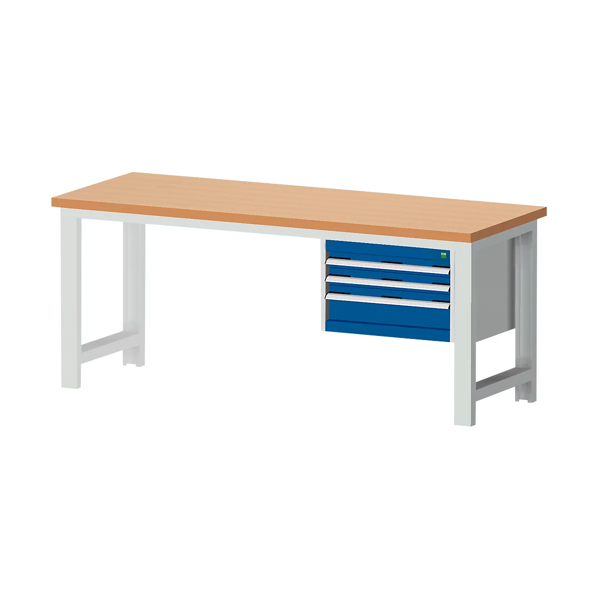Werkbank cubio W-2077/11-2.37, gentiaanblauw