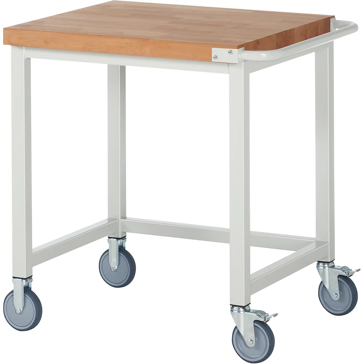Werkbank serie 8000, verrijdbaar, werkblad massief beukenhout, B 750 x D 700 x H 880 mm