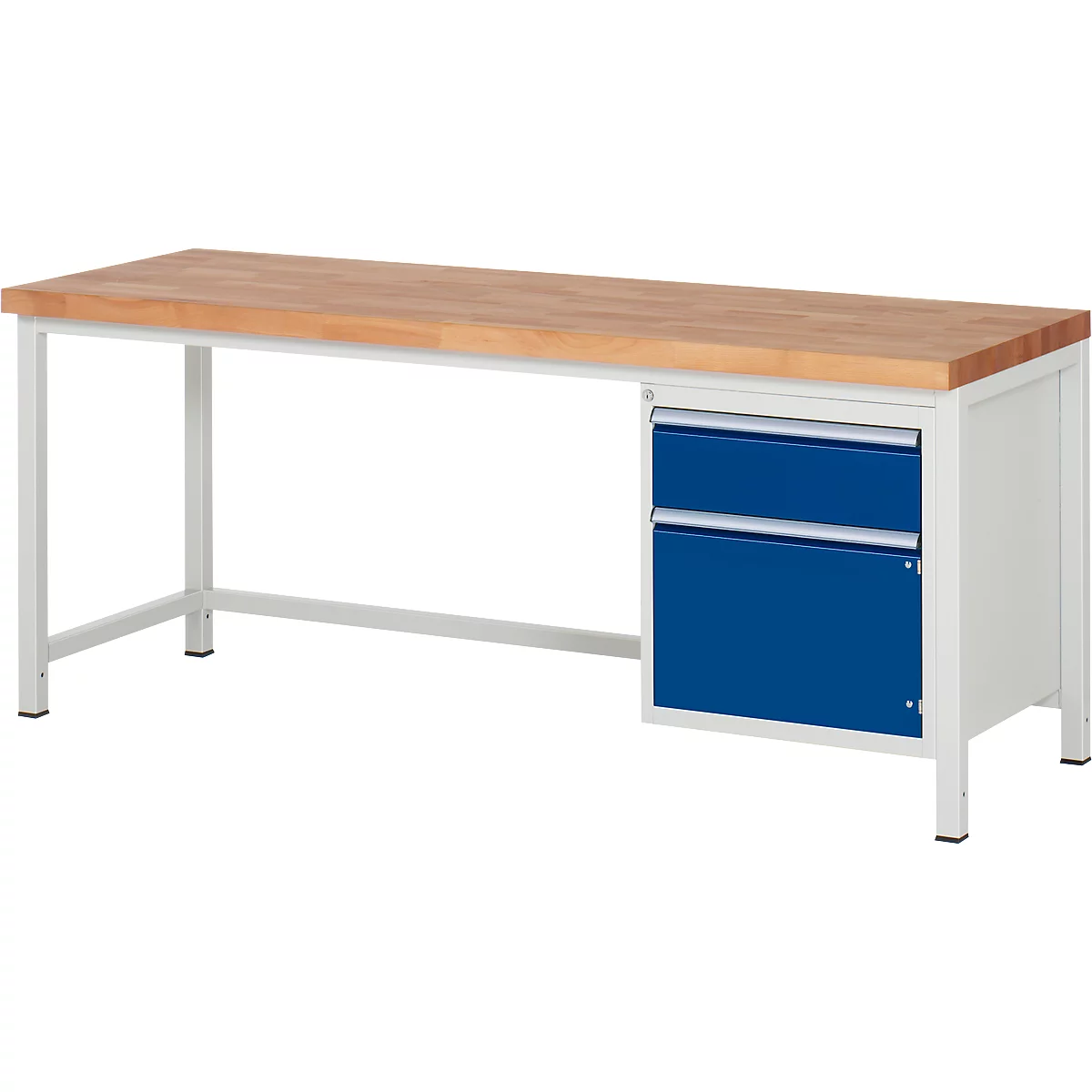 Werkbank serie 8152, vast, in hoogte verstelbaar, schuiflade, B 2000 x D 700 x H 840-1040