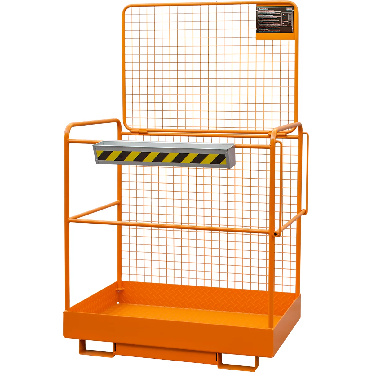 Werkmand Bauer type SIKO-G, voldoet aan DGUV 208-031, tot 2 personen &amp; tot 300 kg, voetafdruk 740 x 1140 mm, gereedschapsbak &amp; inrijvakken, staal