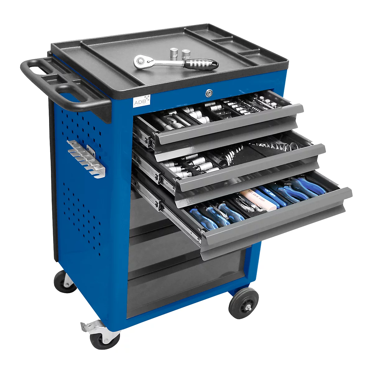 Werkplaatswagen BASIC incl. 115-delige gereedschapsset, blauw