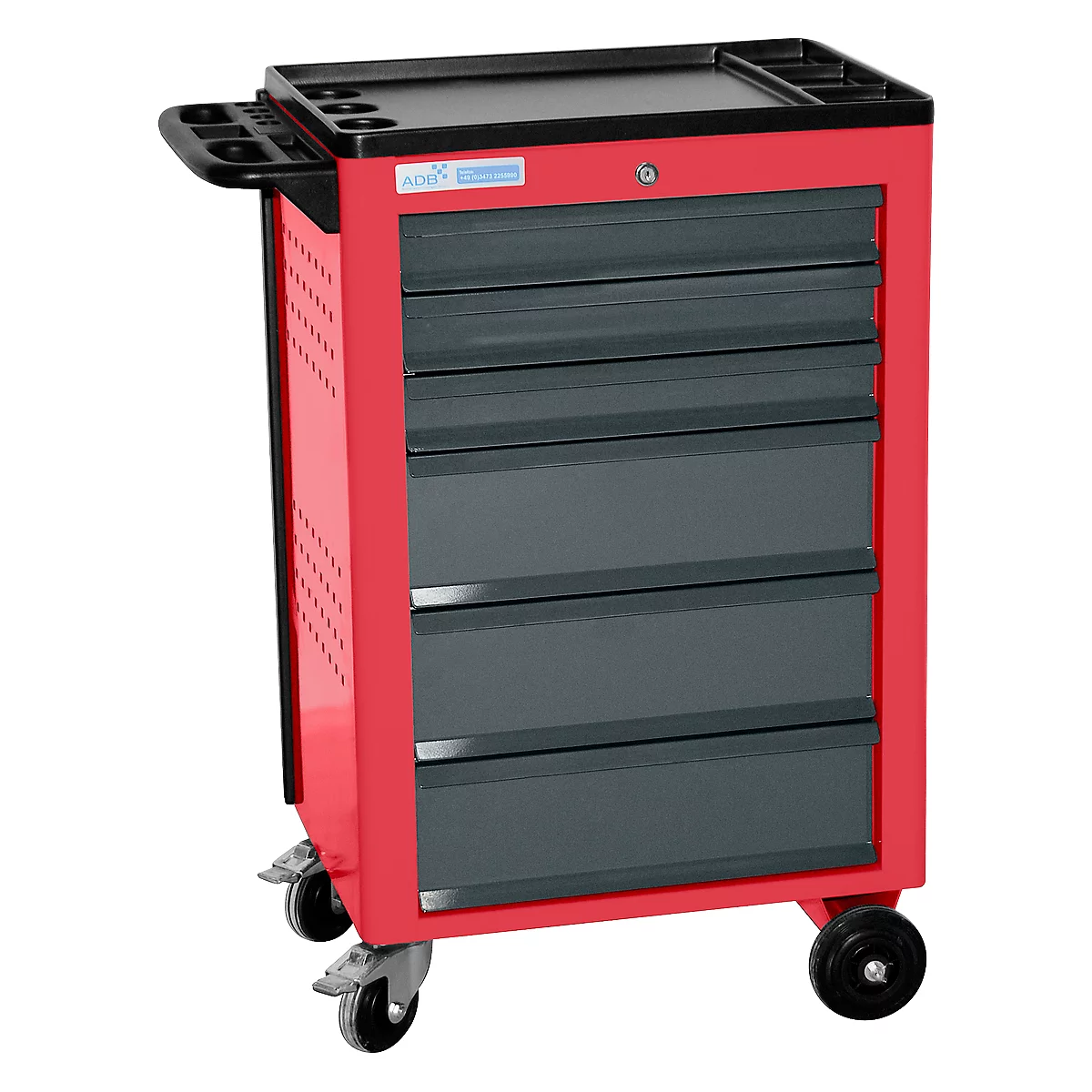 Werkplaatswagen BASIC incl. 115-delige gereedschapsset, rood