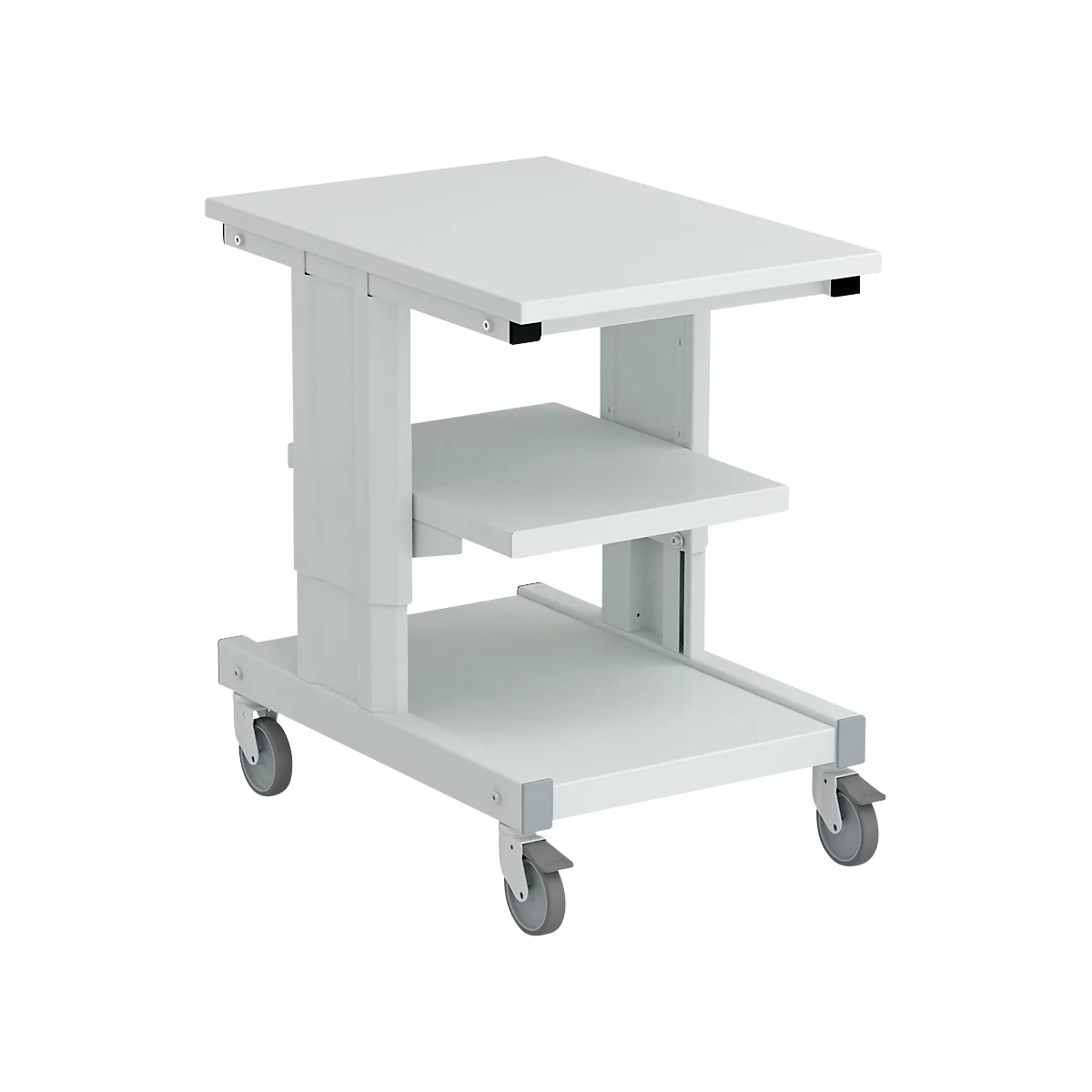 Werkplaatswagen Treston CONT705-41, werkblad &amp; legbord, als extra ruimte voor werktafels, handmatig in hoogte verstelbaar, tot 150 kg