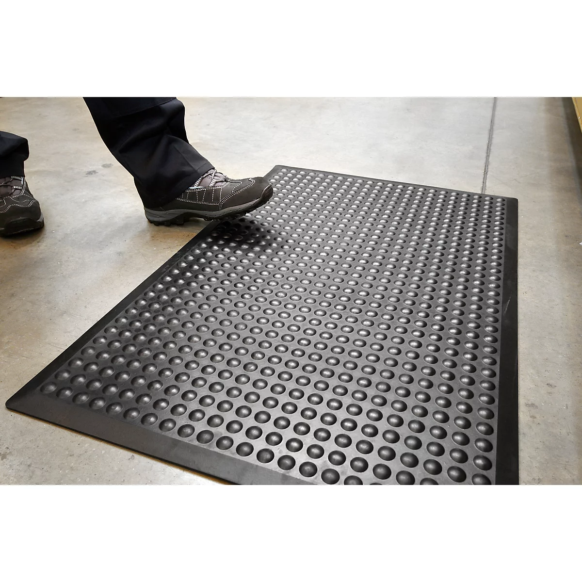 Werkplekmat Bubblemat Nitril, modulefunctie eindmat, 600 x 900 mm