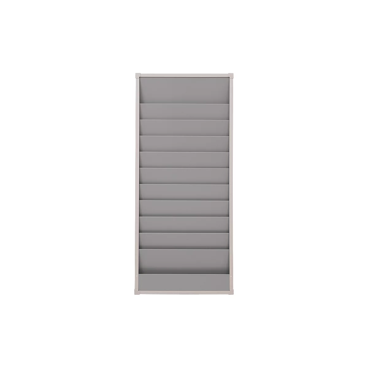 Werkstattplaner Eichner, 2-bahnig, 10 Schienen, für bis zu 20 Auftragstaschen des Formates A5, B 554 x H 960 mm, Kunststoff, grau