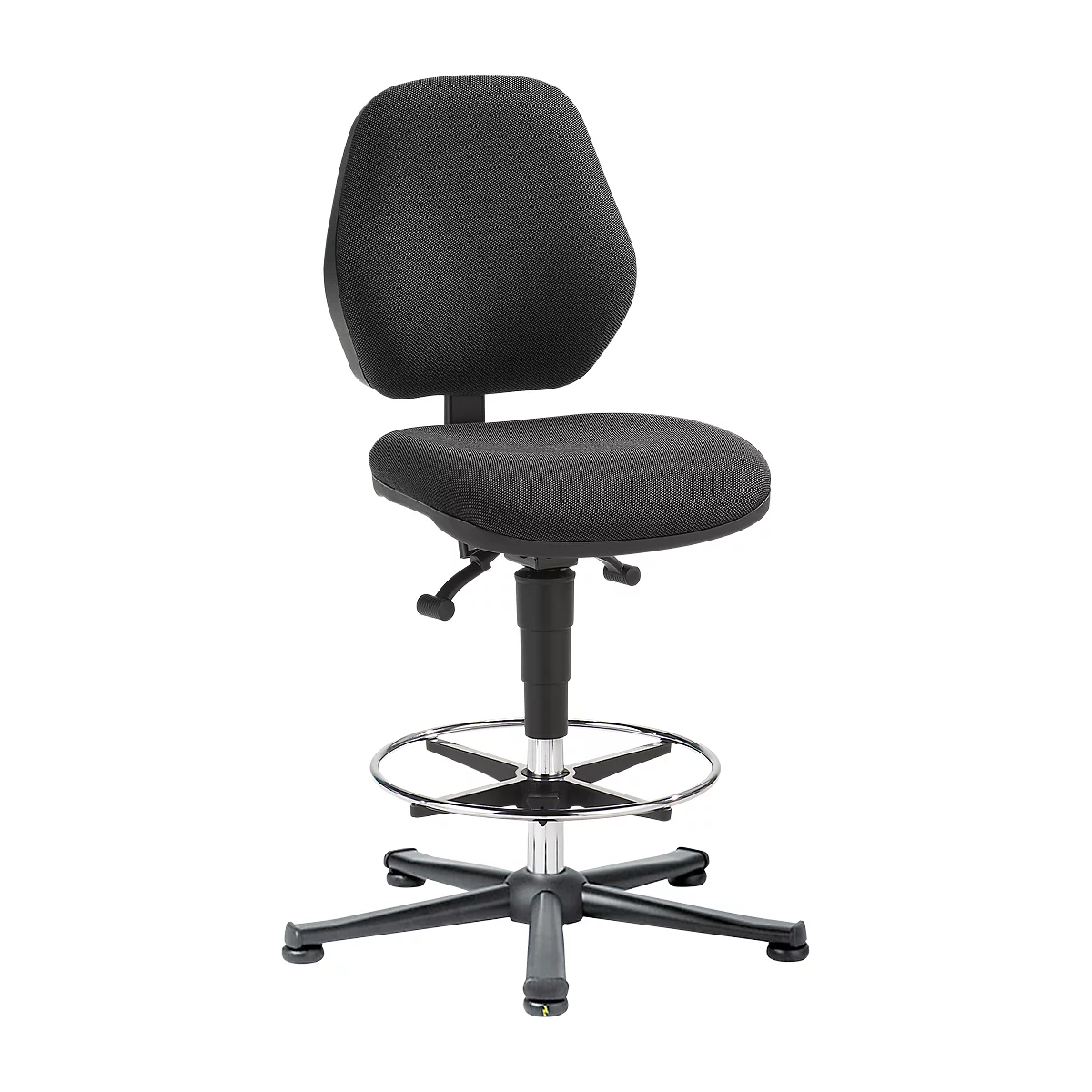 Werkstoel COUNTER Basic, glijders, antraciet