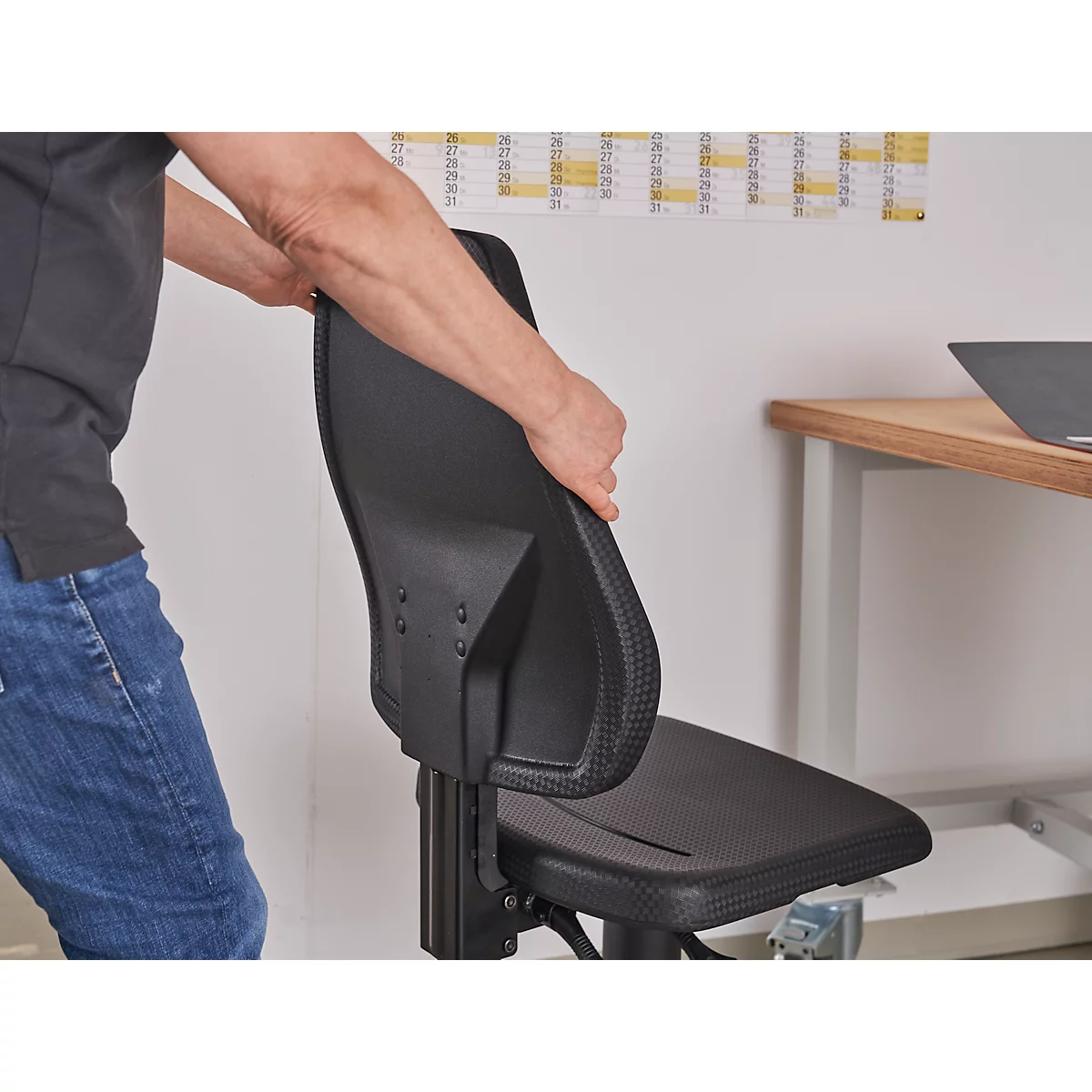 Werkstoel Pro Industrie - met wielen - ons merk Schäfer Shop Select