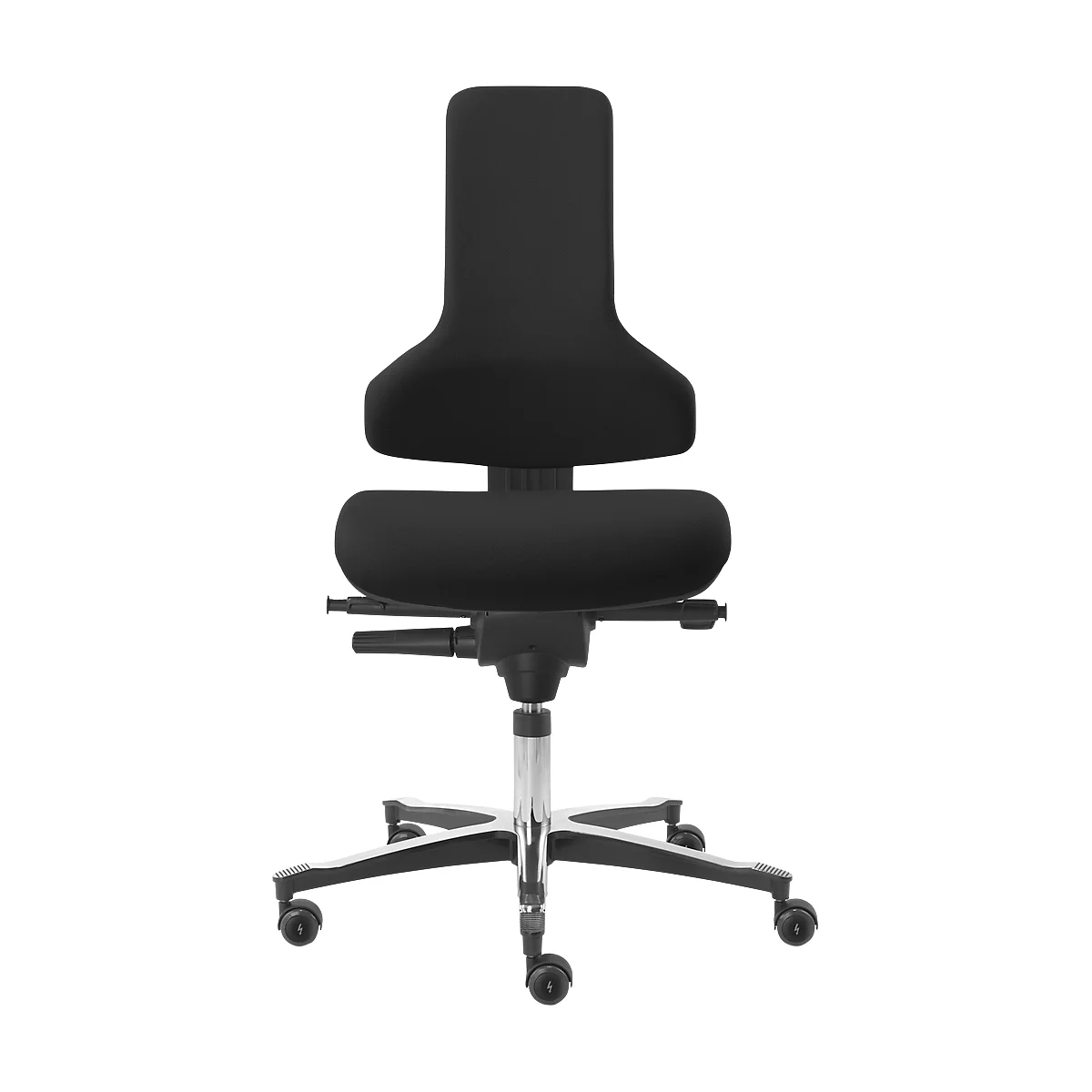 Werkstoel TEC-profiel IS 2011_ESD AS, ESD geleidend, Syncro-Automatik®, zonder armleuningen, zwart